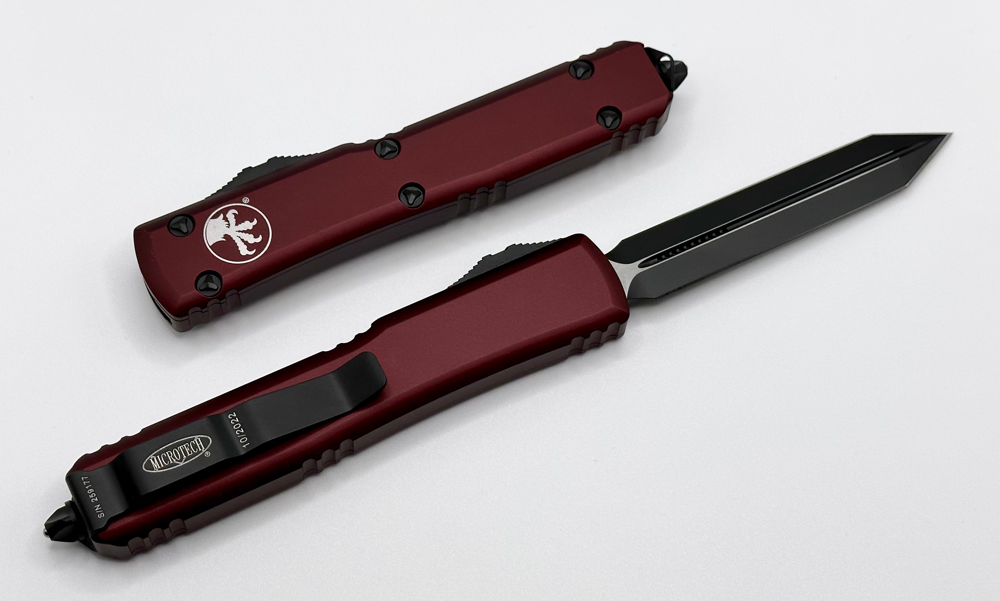 Microtech Ultratech Spartan Merlot w/ Black Standard 223-1MR