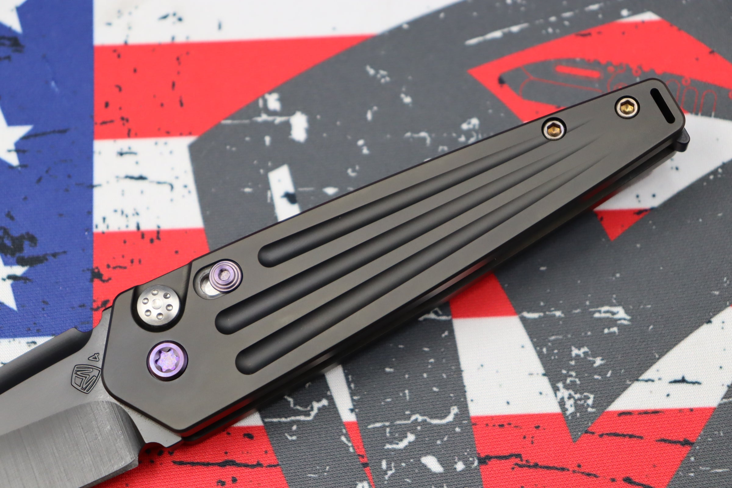 Medford Knife Nosferatu Auto PVD Handles w/ Violet Hardware/Clip & PVD S45VN