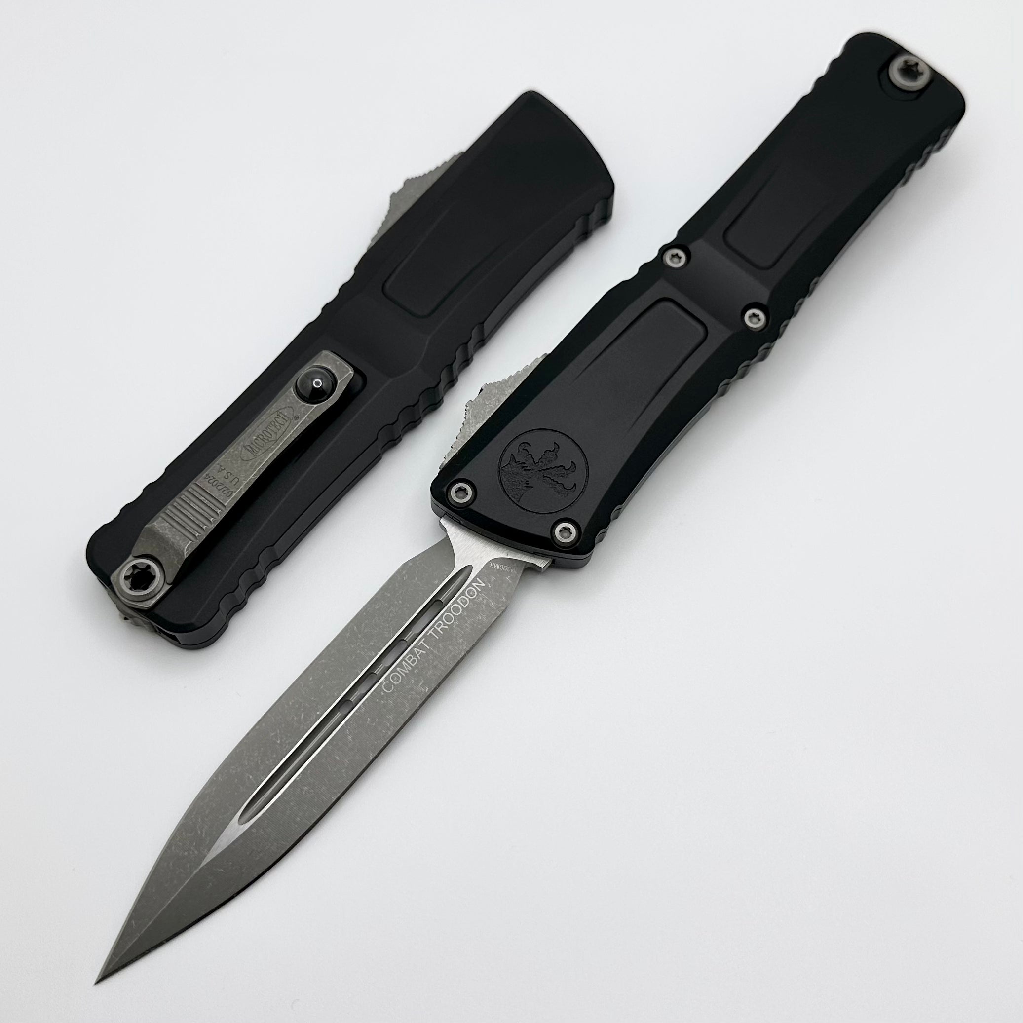 Microtech Knives Combat Troodon Gen III Apocalyptic Double Edge w/ Black Handle 1142-10AP