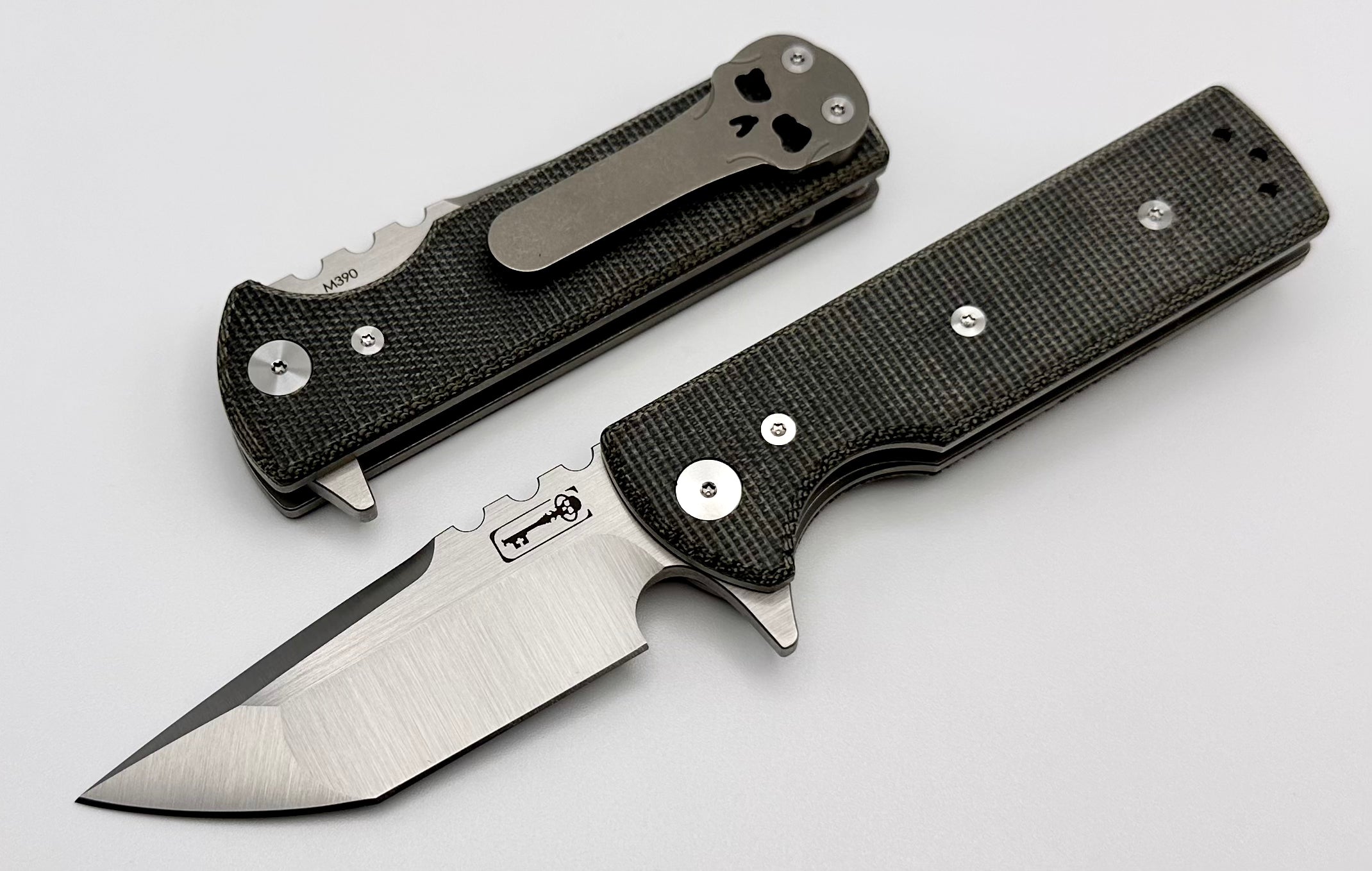 Chaves Knives T.A.K Ambidextrous Knife TAK Tanto Black Micarta