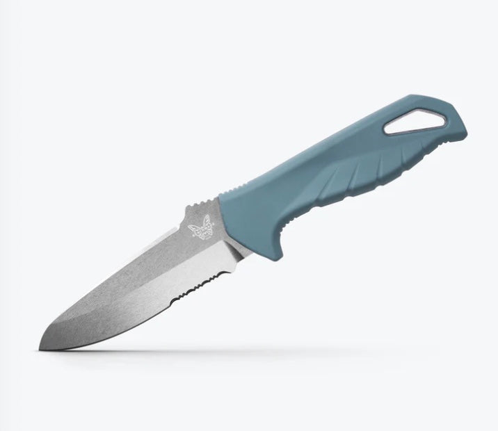 Benchmade Undercurrent Depth Blue Santoprene Handles w/ Sheepsfoot Serrated MagnaCut 18040S