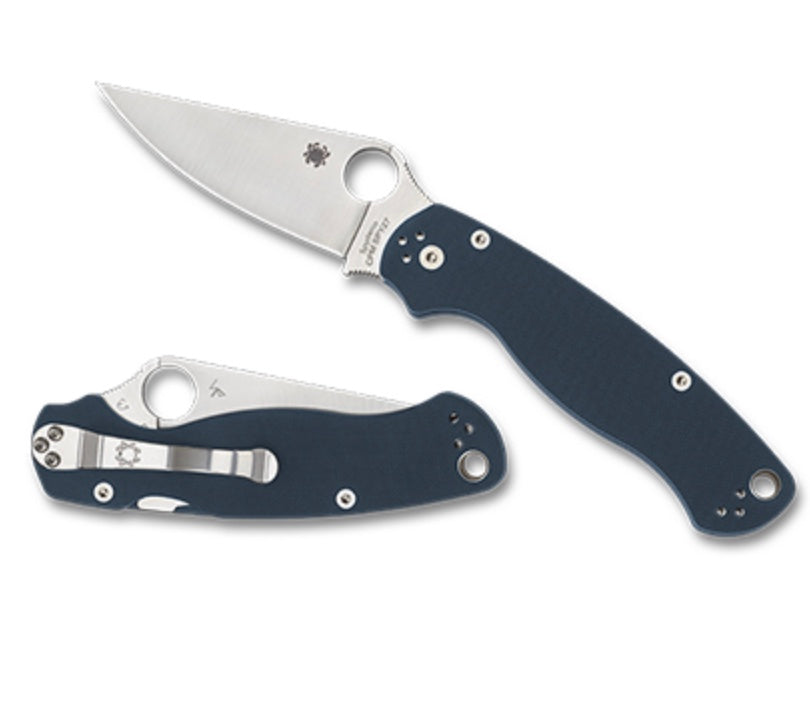 Spyderco Knives Paramilitary 2 PM2 Cobalt Blue & Spy27 C81GPCBL2