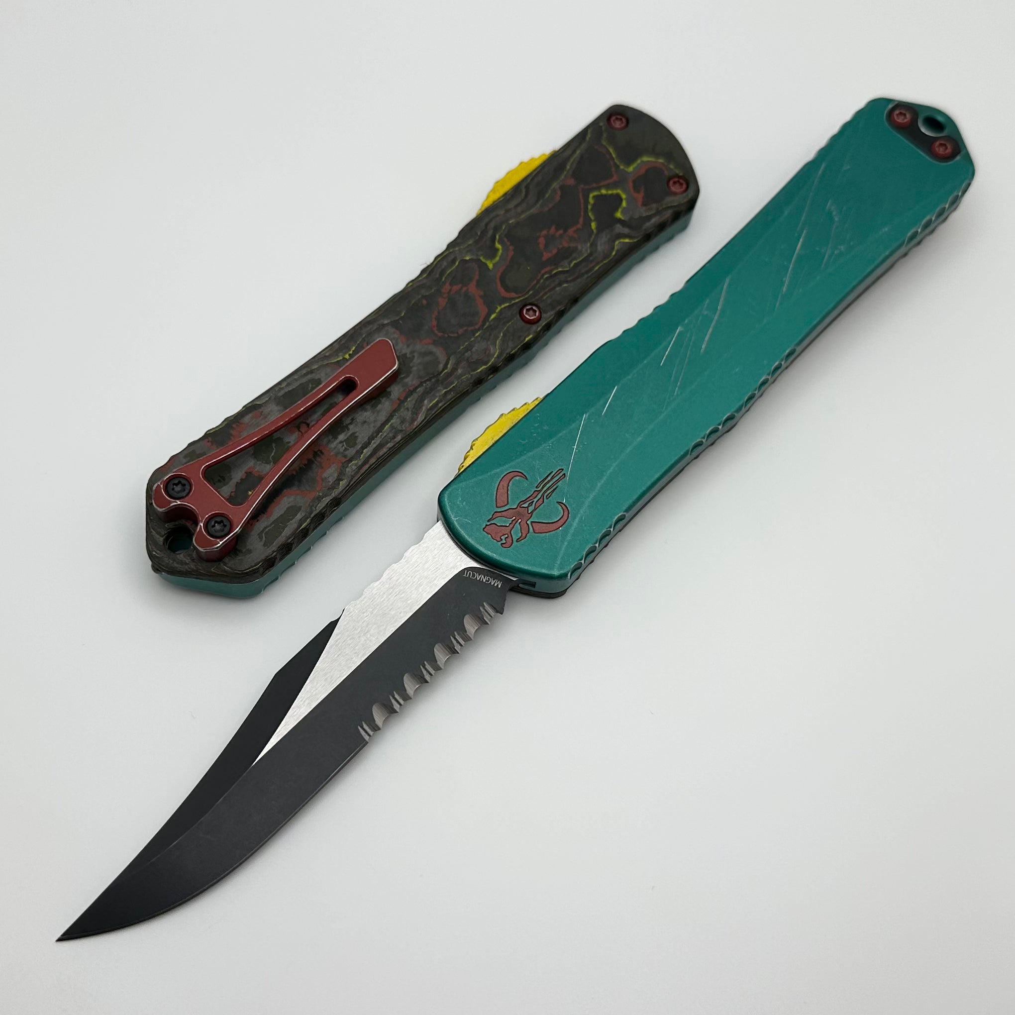 Heretic Knives Manticore X Bounty Hunter Two-Tone Part Serrated Bowie H030B-14B-BOUNTY