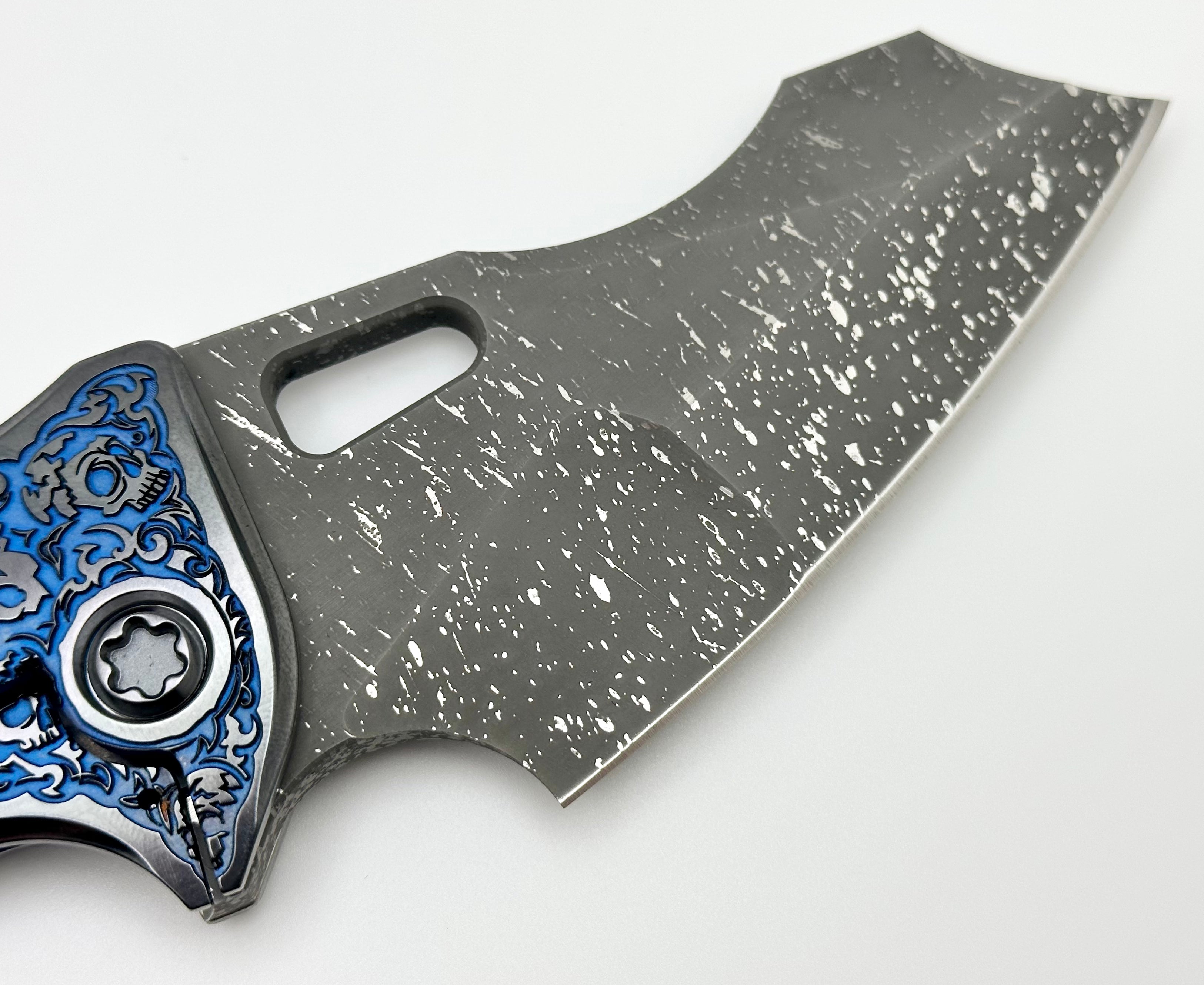 Borka Blades Mike Bond Shylock Blue/Black Hula Skulls & Guru Compound Grind