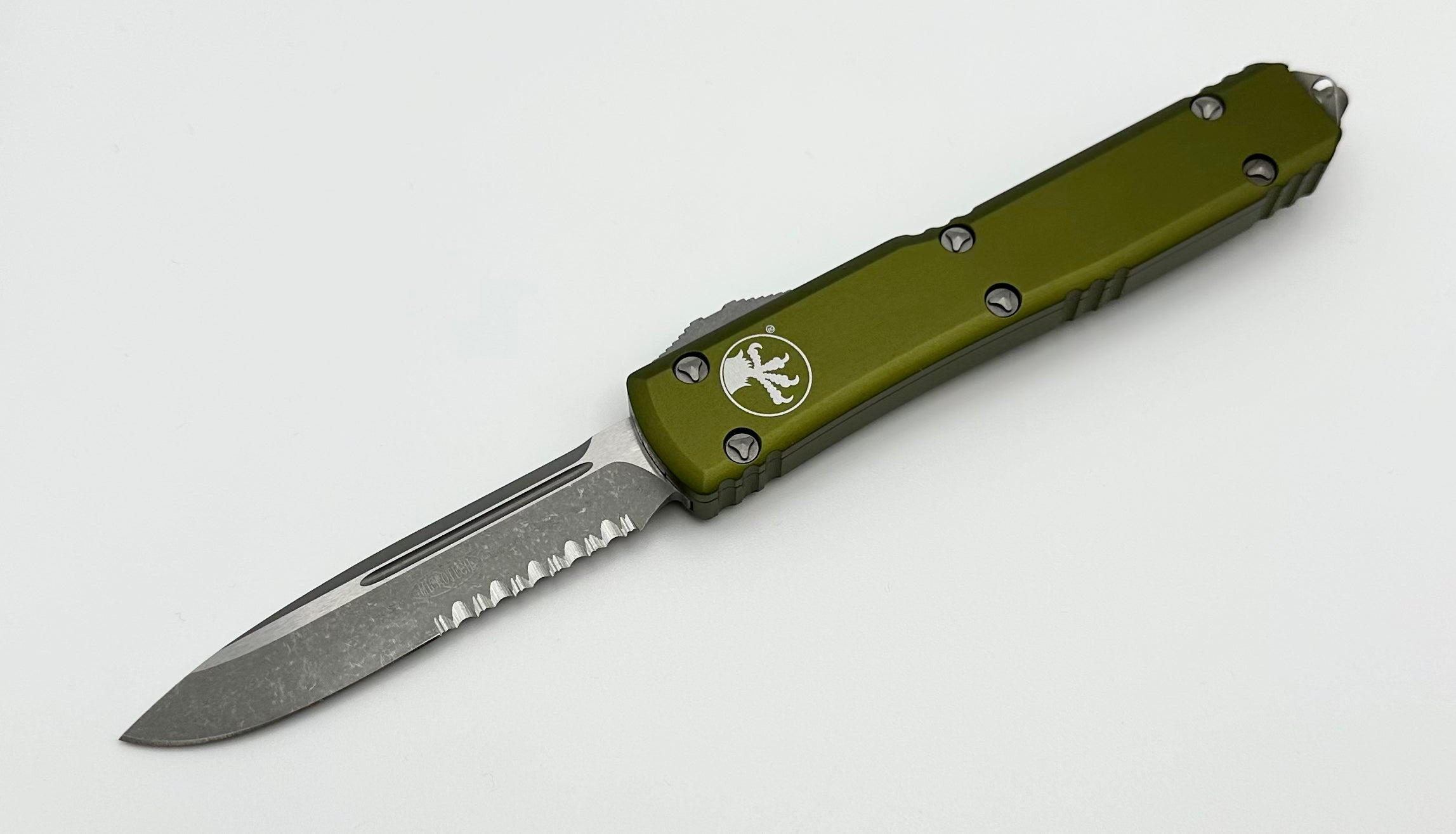 Microtech Ultratech Single Edge Apocalyptic Partial Serrated & OD Green 121-11APOD