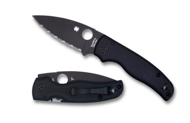 Spyderco Black Shaman Serrated C229GSBK