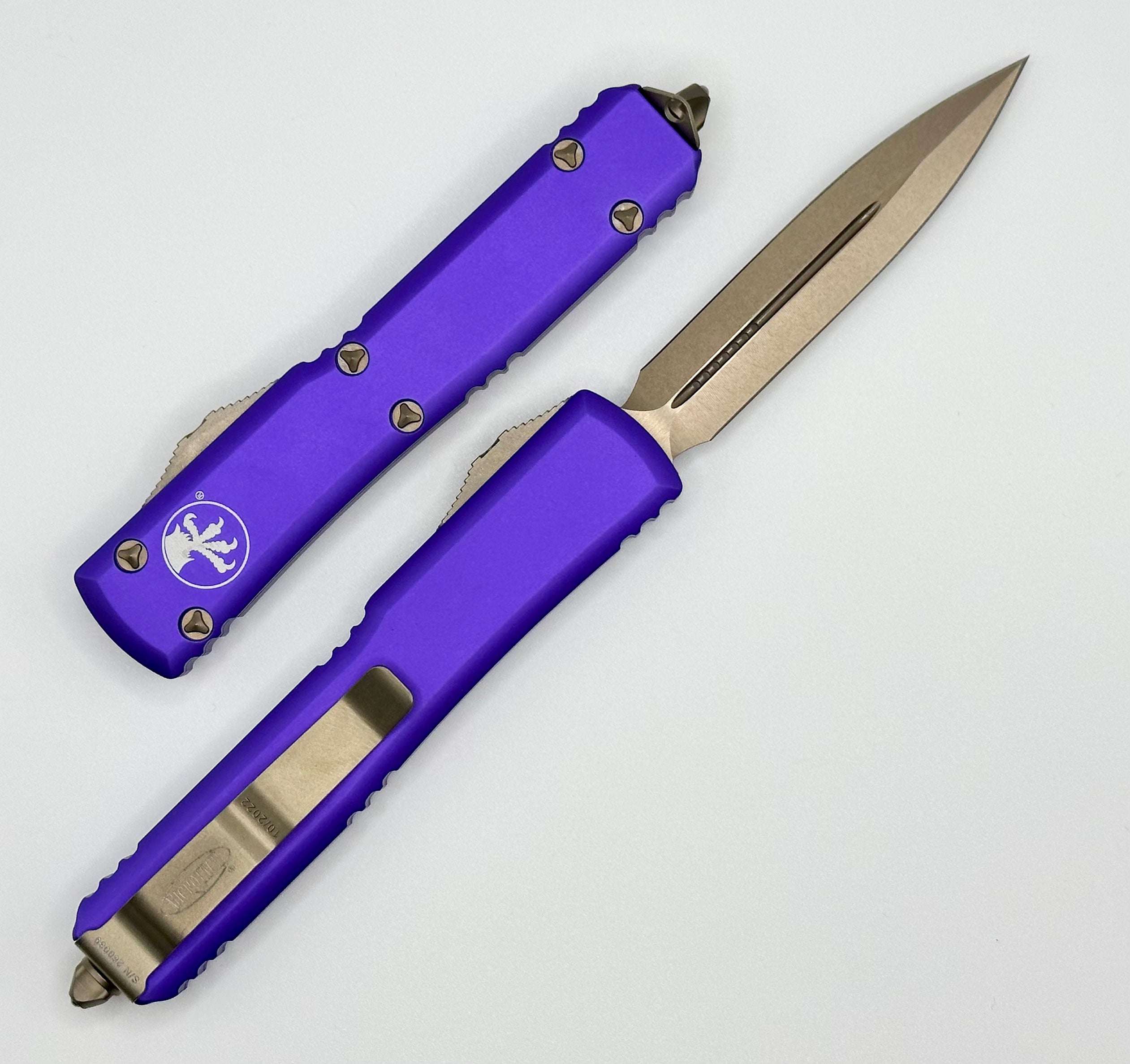 Microtech Ultratech w/ Double Edge Bronze & Purple 122-13PU