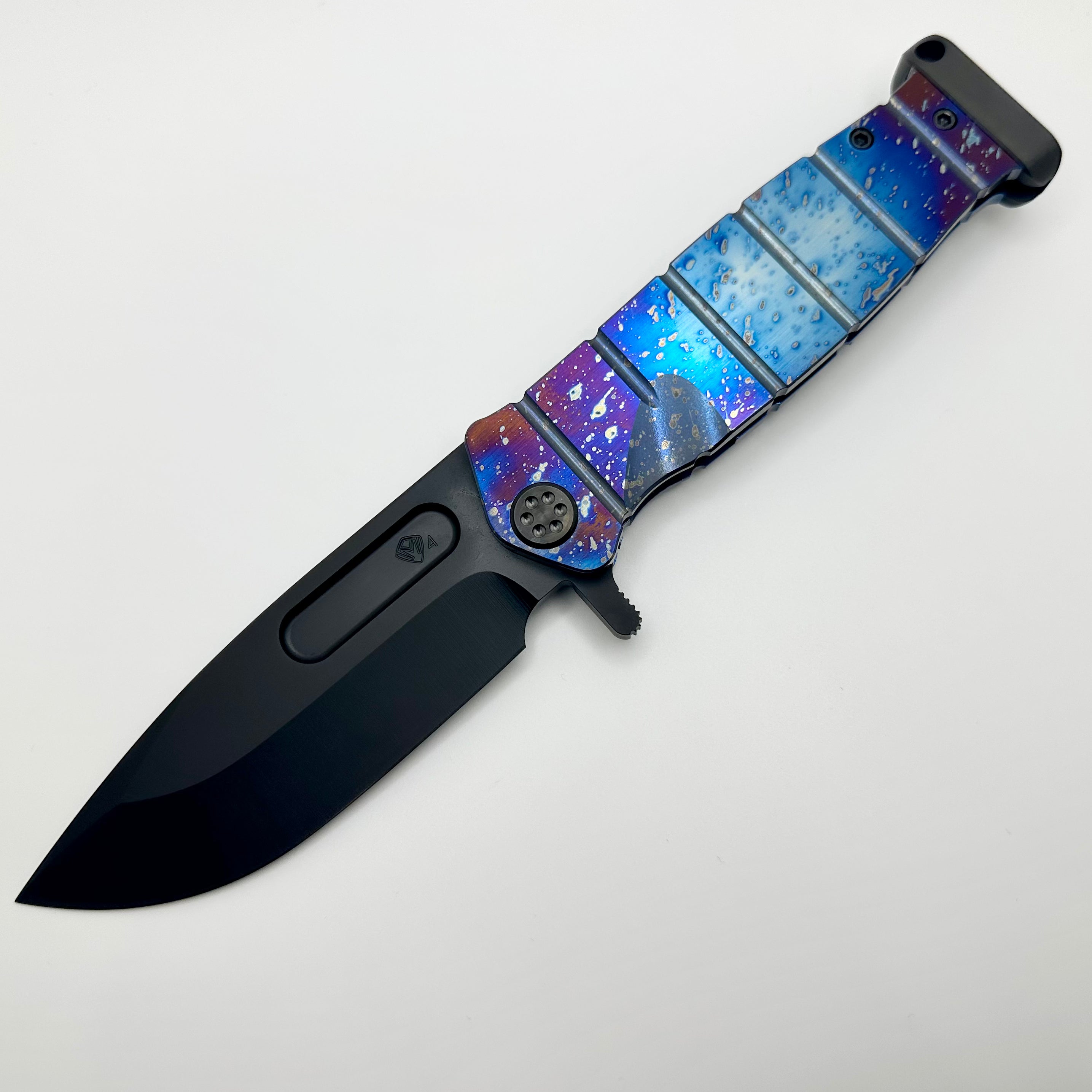 Medford Knife Fighter Flipper USMC S45VN PVD & Faced/Flamed Galaxy Handles w/ PVD Hardware