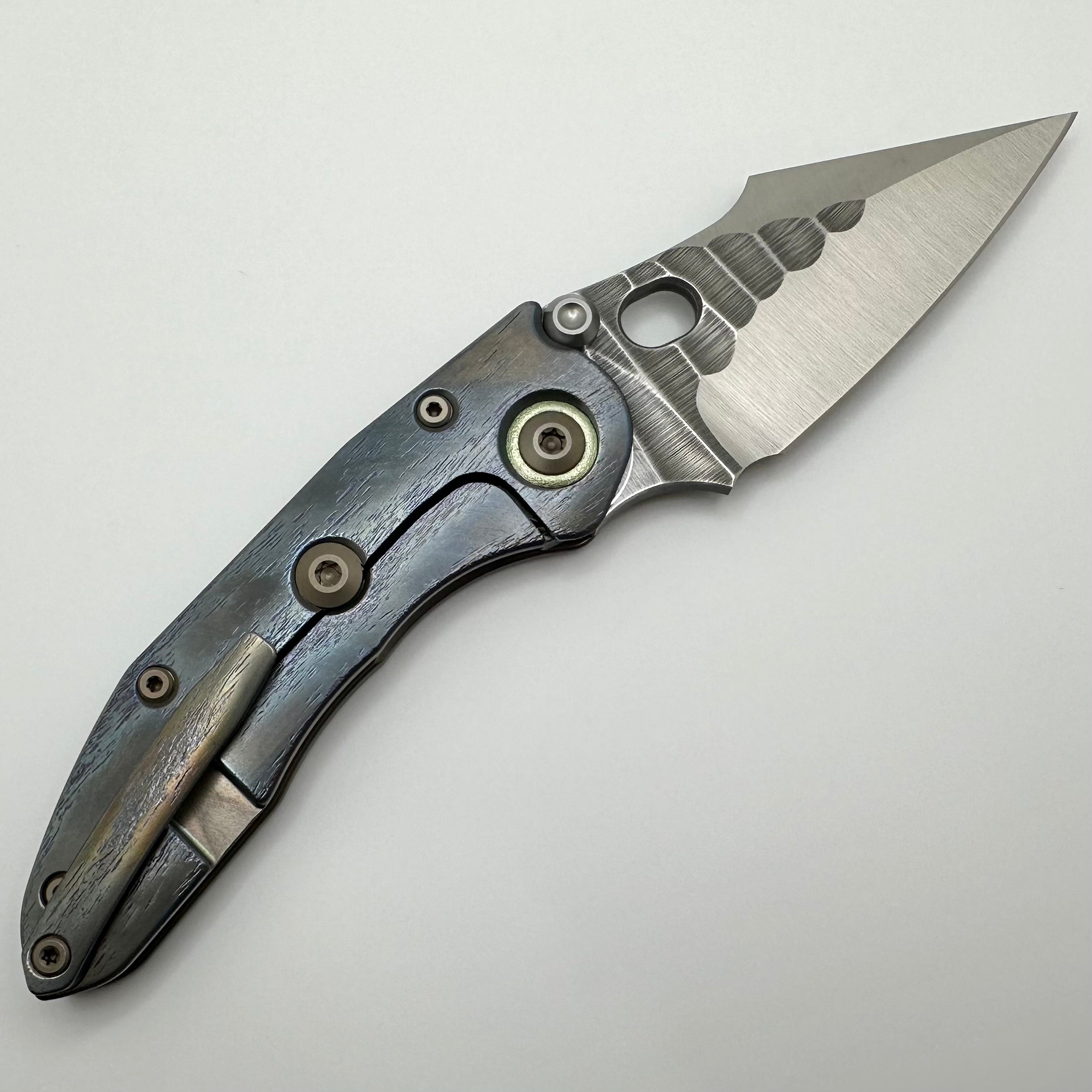 Borka Blades Custom Rocker Cosmic Stitch w/ Rock Grind Blade & Backspacer w/ Green Pivot Collars