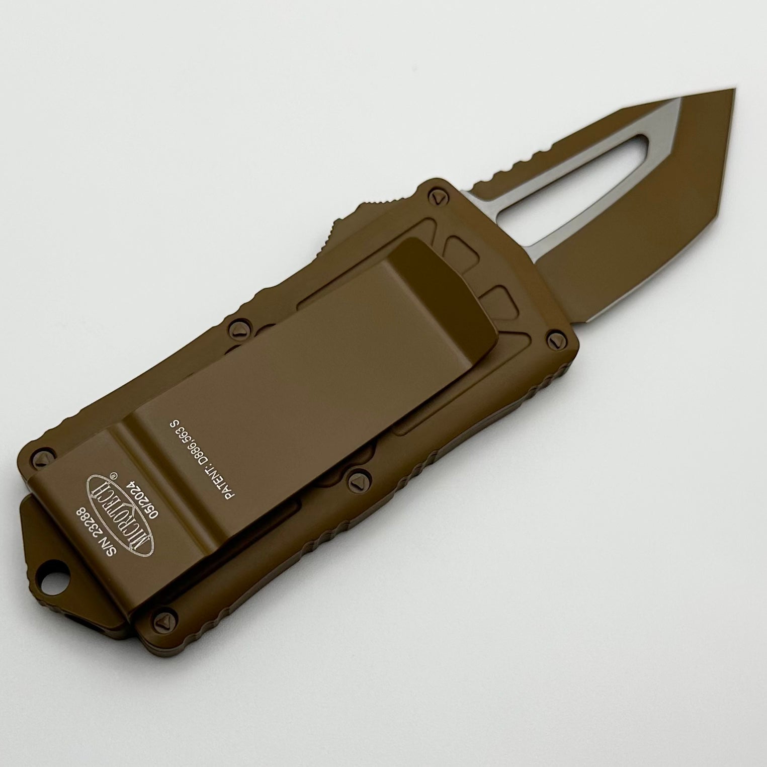 Microtech Exocet T/E Tanto Cerakote Tan 158-1CTA