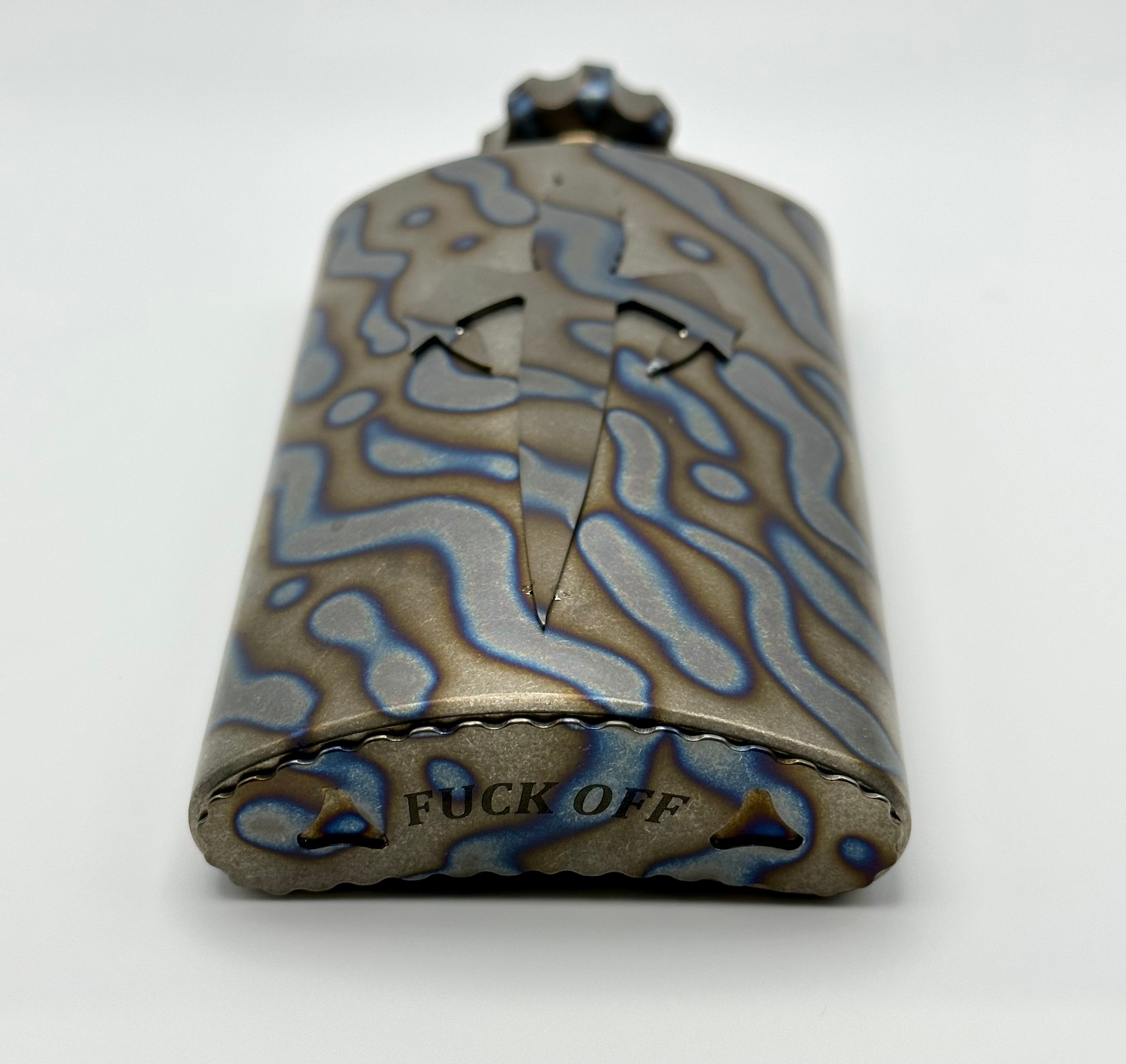 Marfione Blood & Iron Tall Flamed Stonewash Flask w/ Spin Top