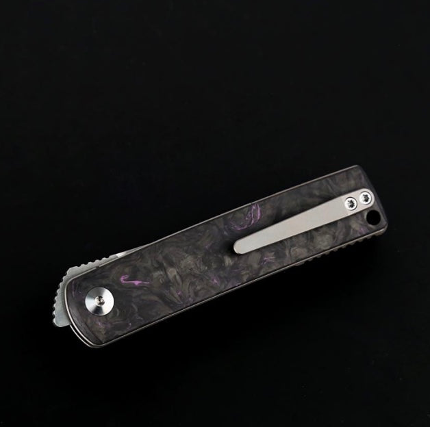 Reate Bushido w/ Dark Matter Purple Handles & Hand Satin M390