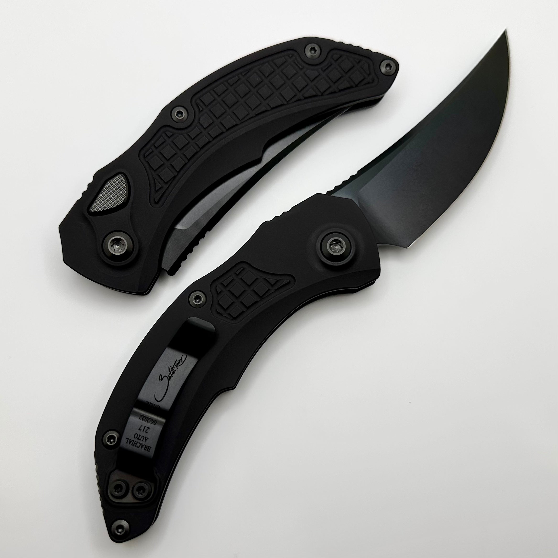 Microtech Knives & Bastinelli Brachial DLC Shadow Signature Series 268A-1DLCTSH