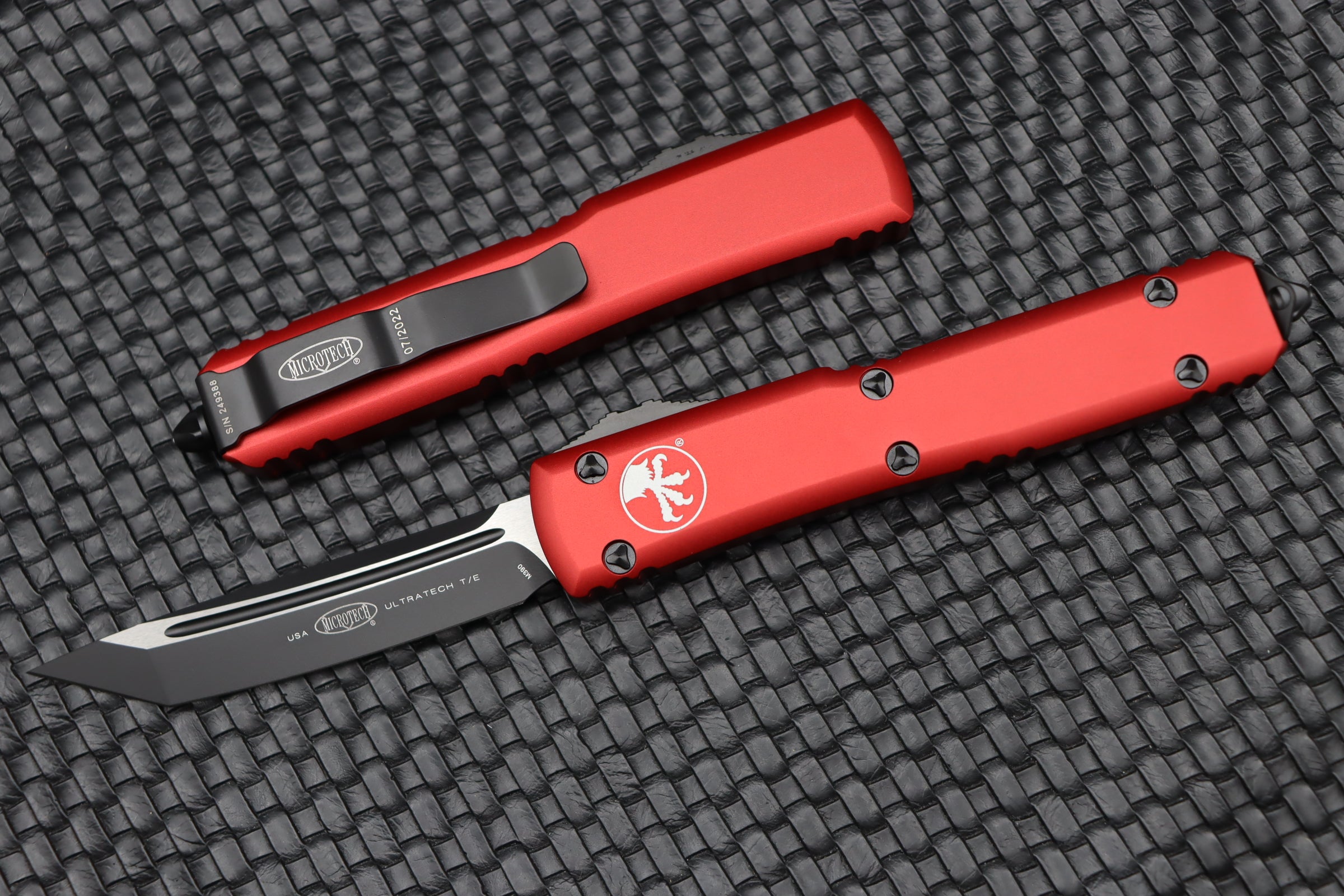 Microtech Ultratech T/E Black Standard Red 123-1RD