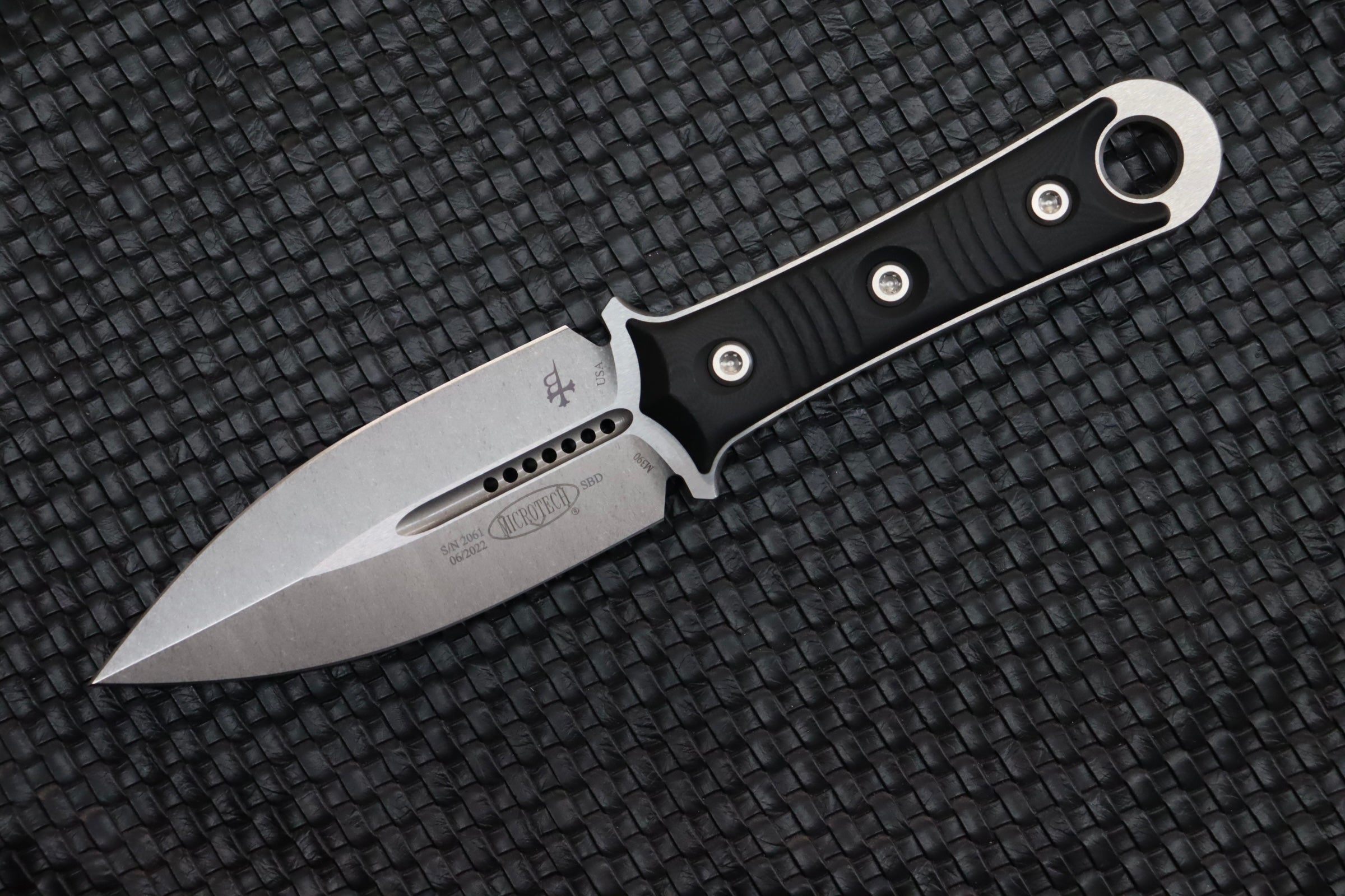 Microtech Borka SBD Stonewash & Black G-10 201-10