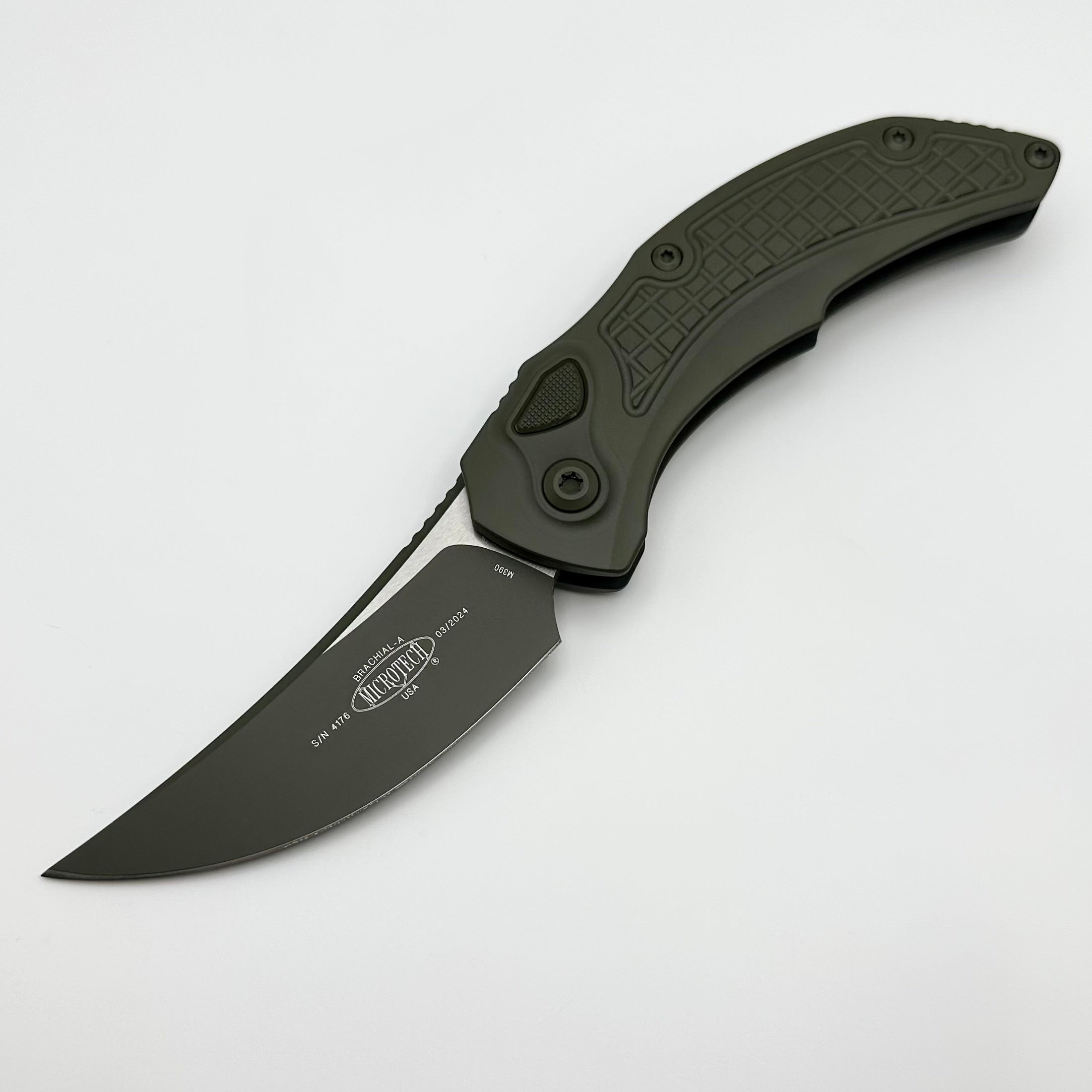 Microtech Knives & Bastinelli Brachial Cerakote OD Green Standard 268A-1COD