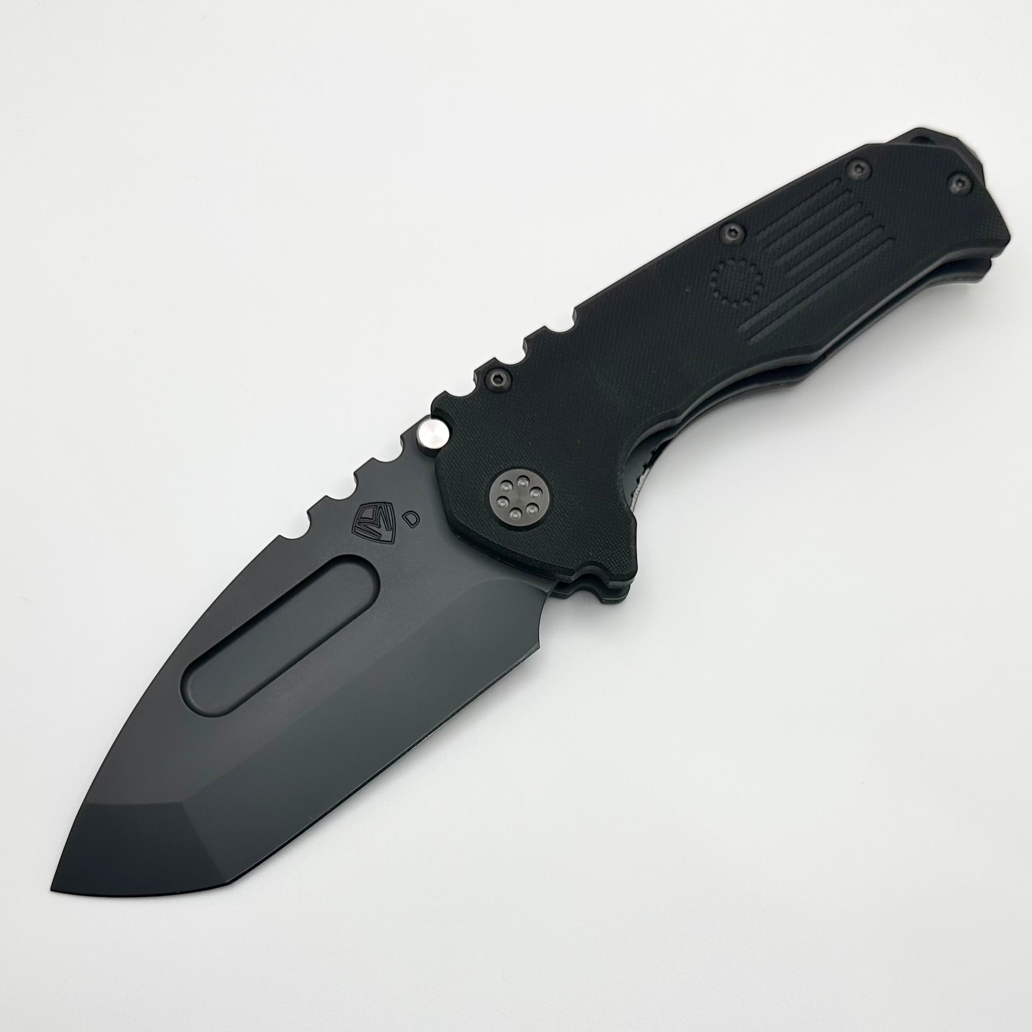 Medford Scout M/P Praetorian Black G10 & DLC D2 Tanto Blade w/ Black Hardware