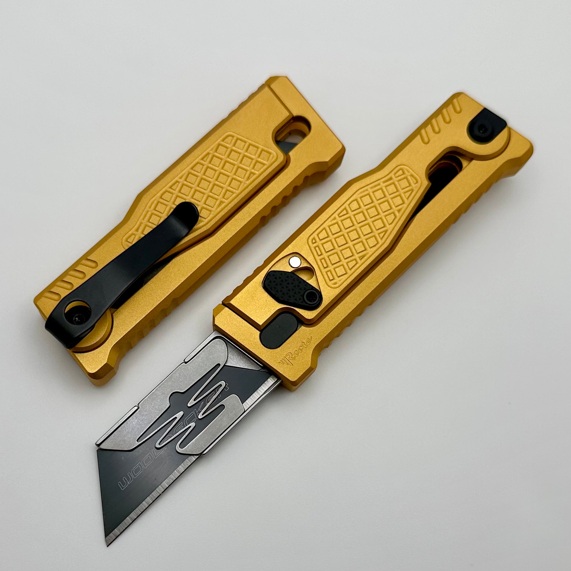 Reate EXO-U Utility Diamond Pattern Yellow Aluminum Handle