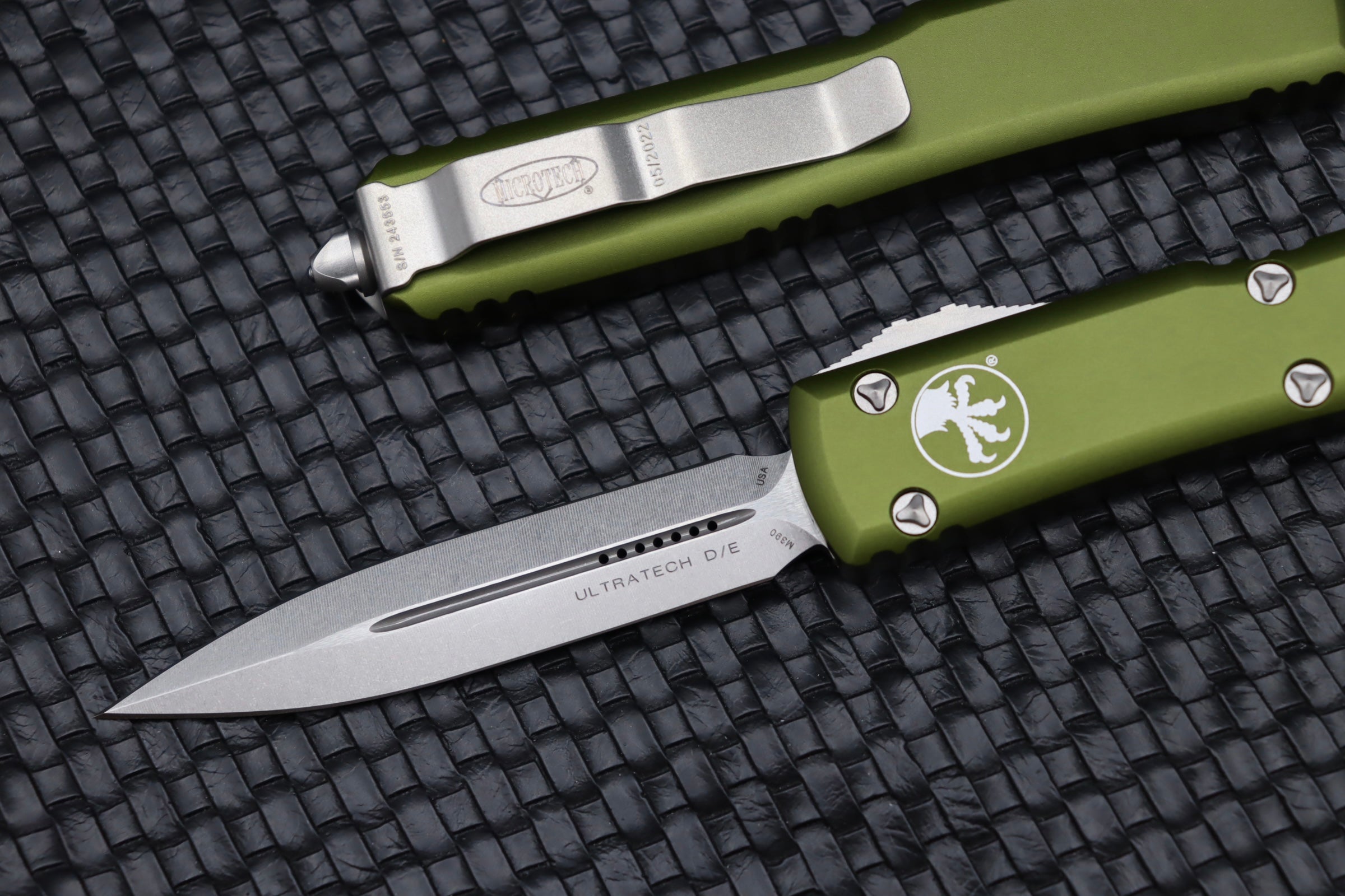 Microtech Ultratech Double Edge Stonewash Standard & OD Green 122-10OD