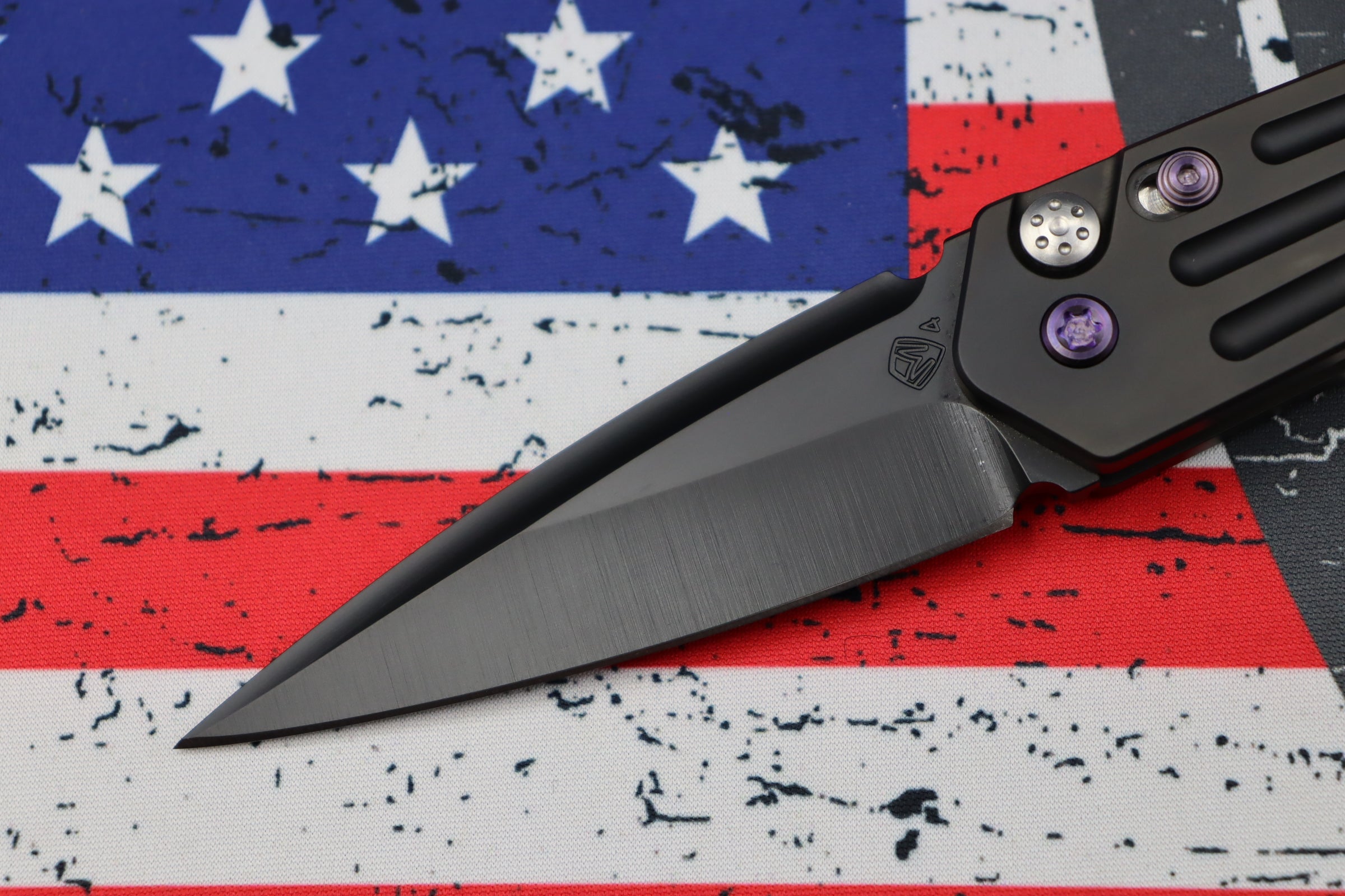 Medford Knife Nosferatu Auto PVD Handles w/ Violet Hardware/Clip & PVD S45VN