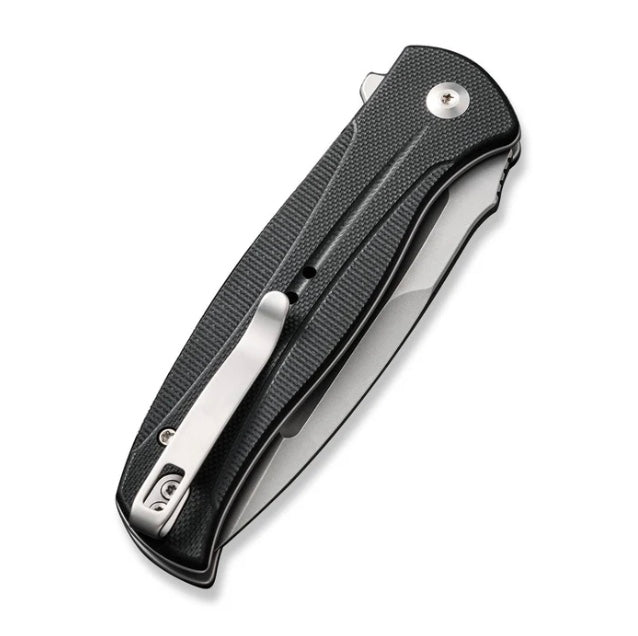 Civivi Incindie Button Lock Flipper w/ Black G-10 Handles & Stonewash 14C28N C23053-3