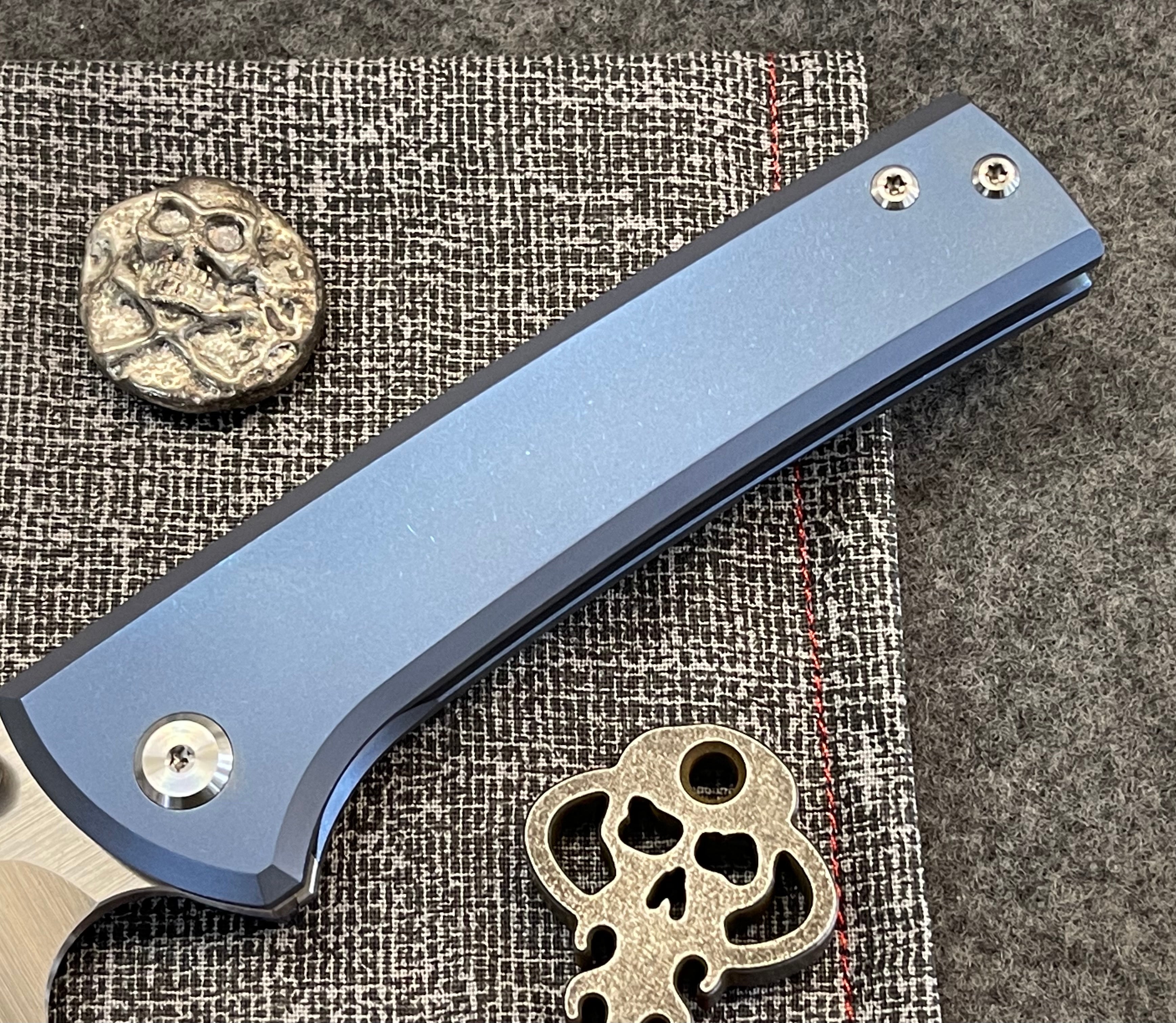 Chaves Scapegoat Exclusive Blue Stonewash Titanium & Belt Grind M390