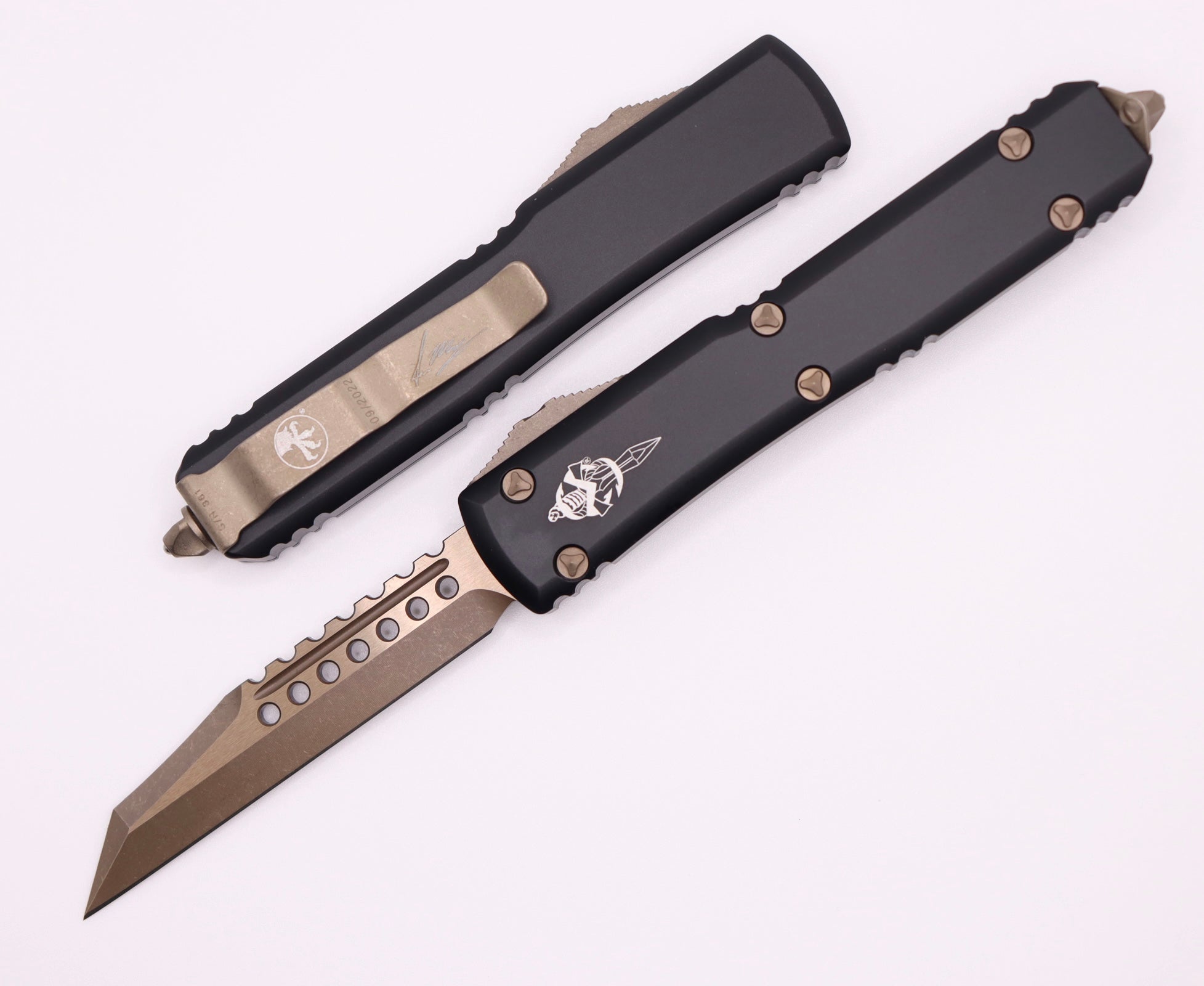 Microtech Ultratech Warhound Bronze Apocalyptic Standard & Black 119W-13APS