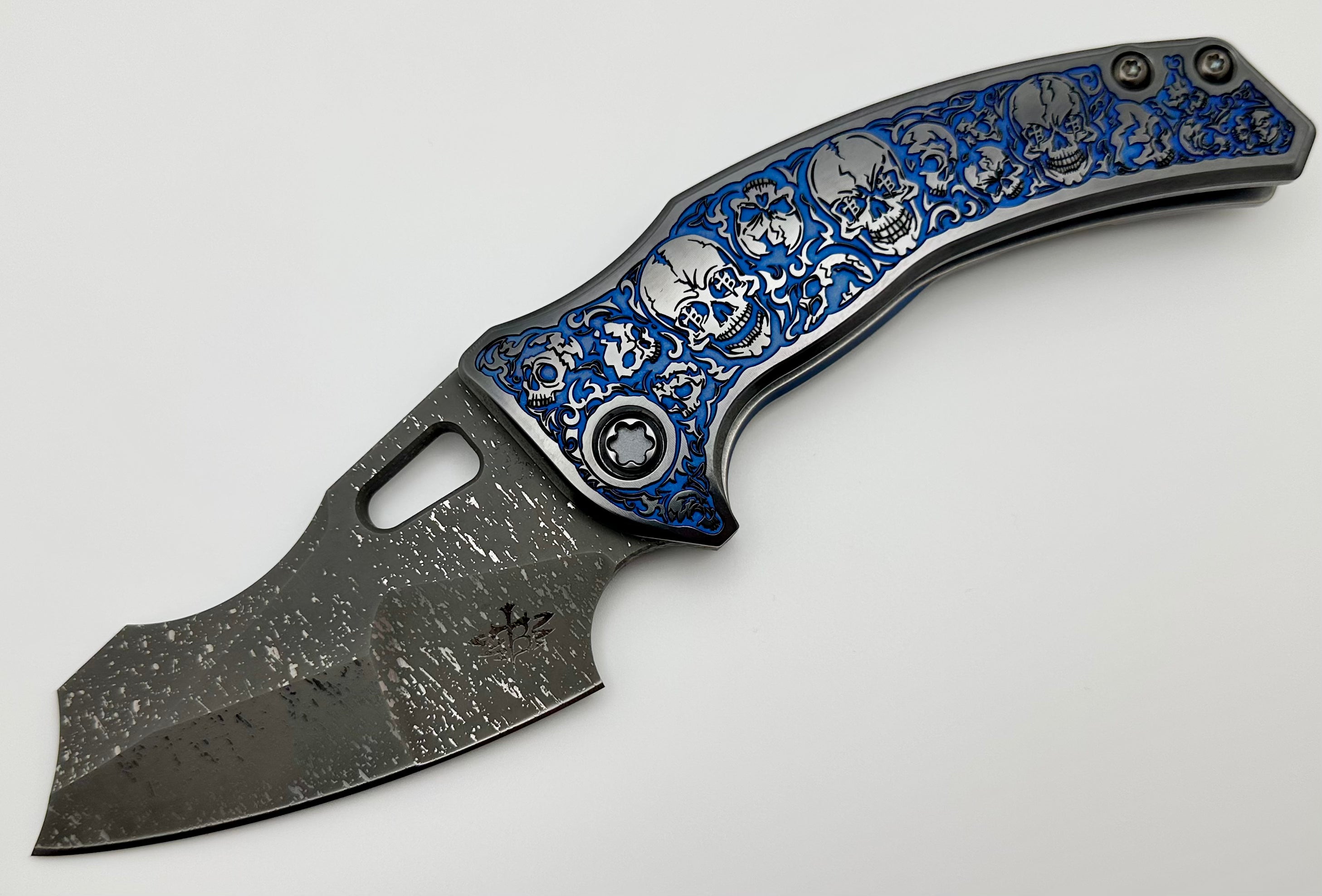 Borka Blades Mike Bond Shylock Blue/Black Hula Skulls & Guru Compound Grind