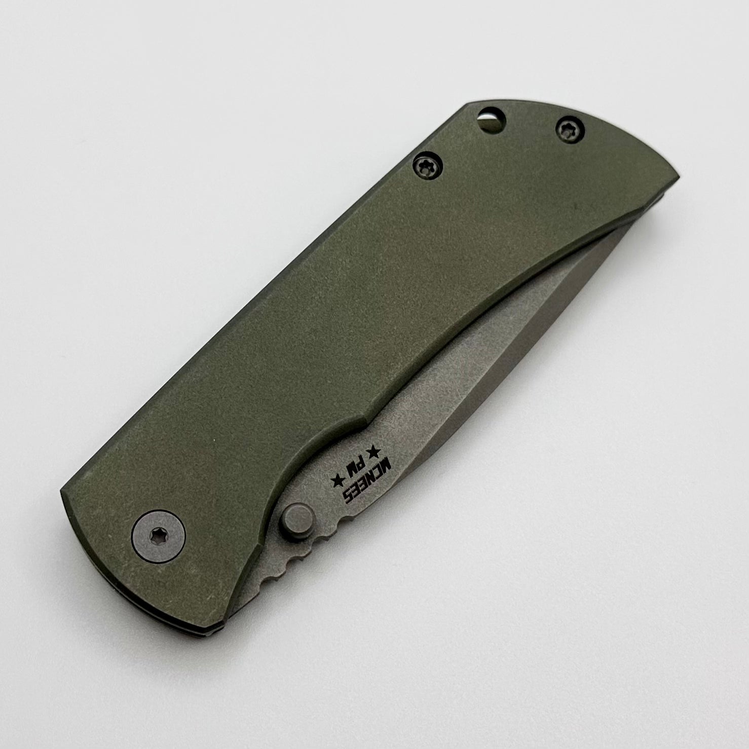 McNees Performance Machined Mac 2 3.5 Matte Green w/ Stonewash MagnaCut