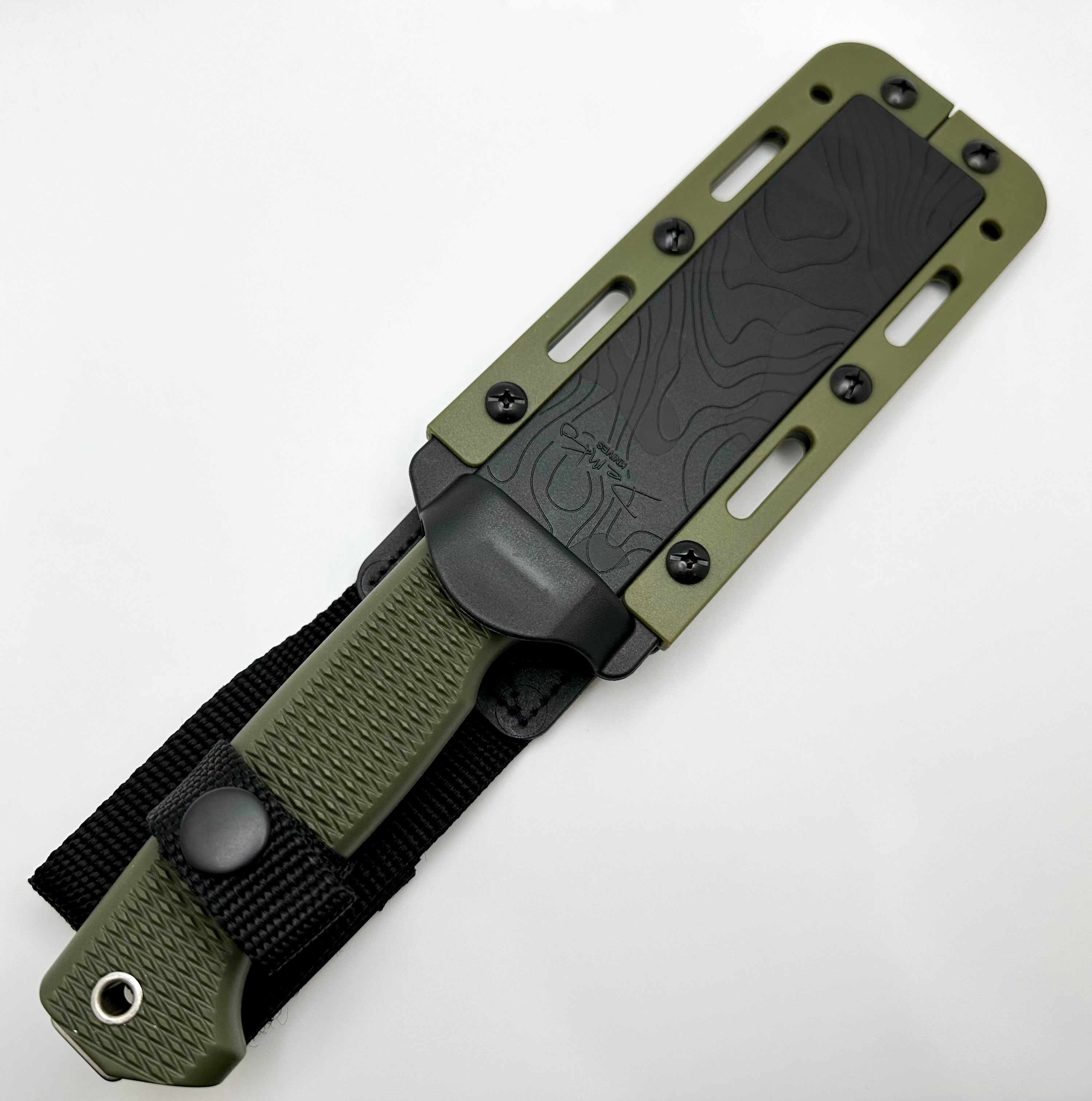 Demko FreeReign Drop Point MagnaCut & OD Green Rubberized Handle