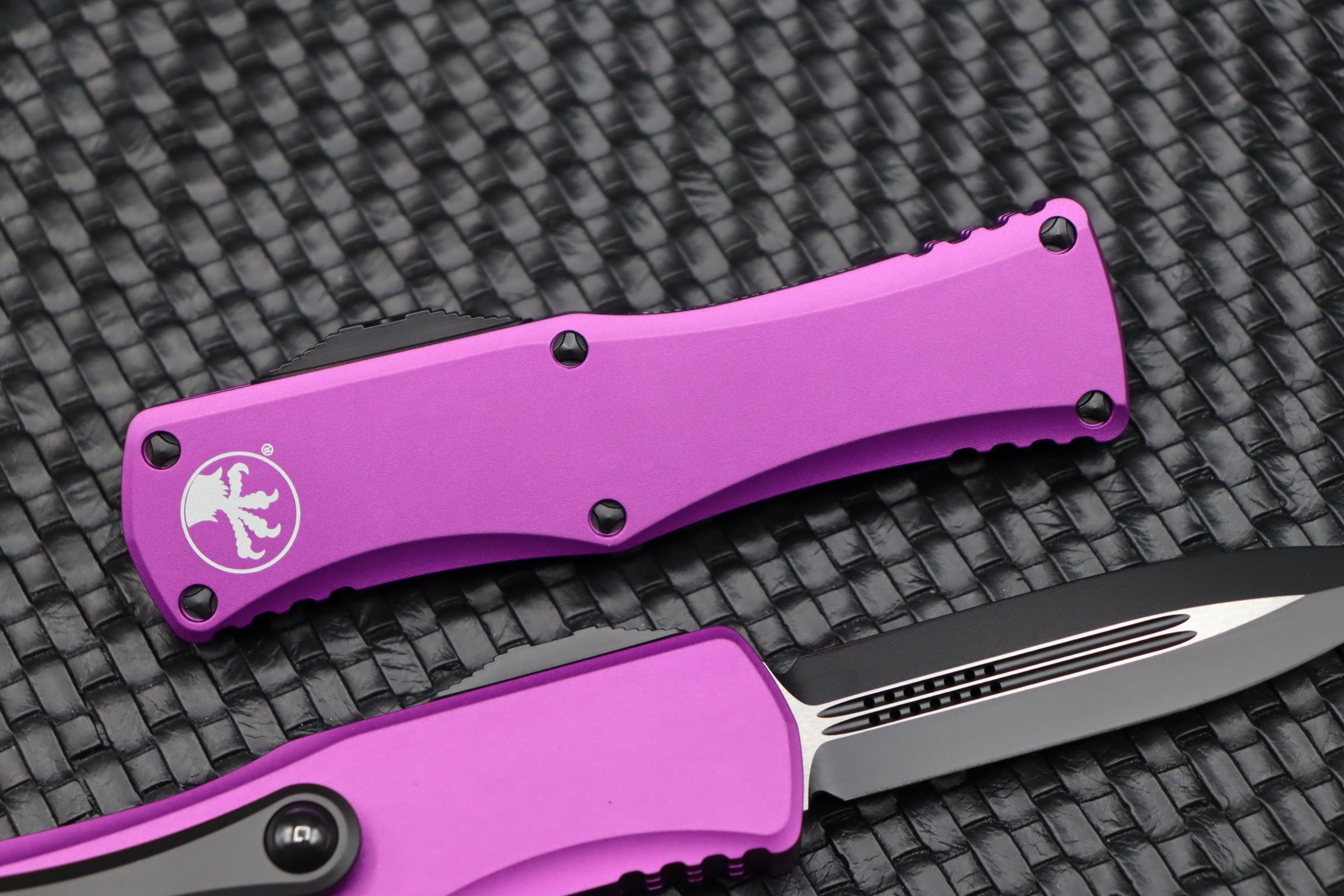 Microtech Hera Double Edge Black Standard & Violet 702-1VI