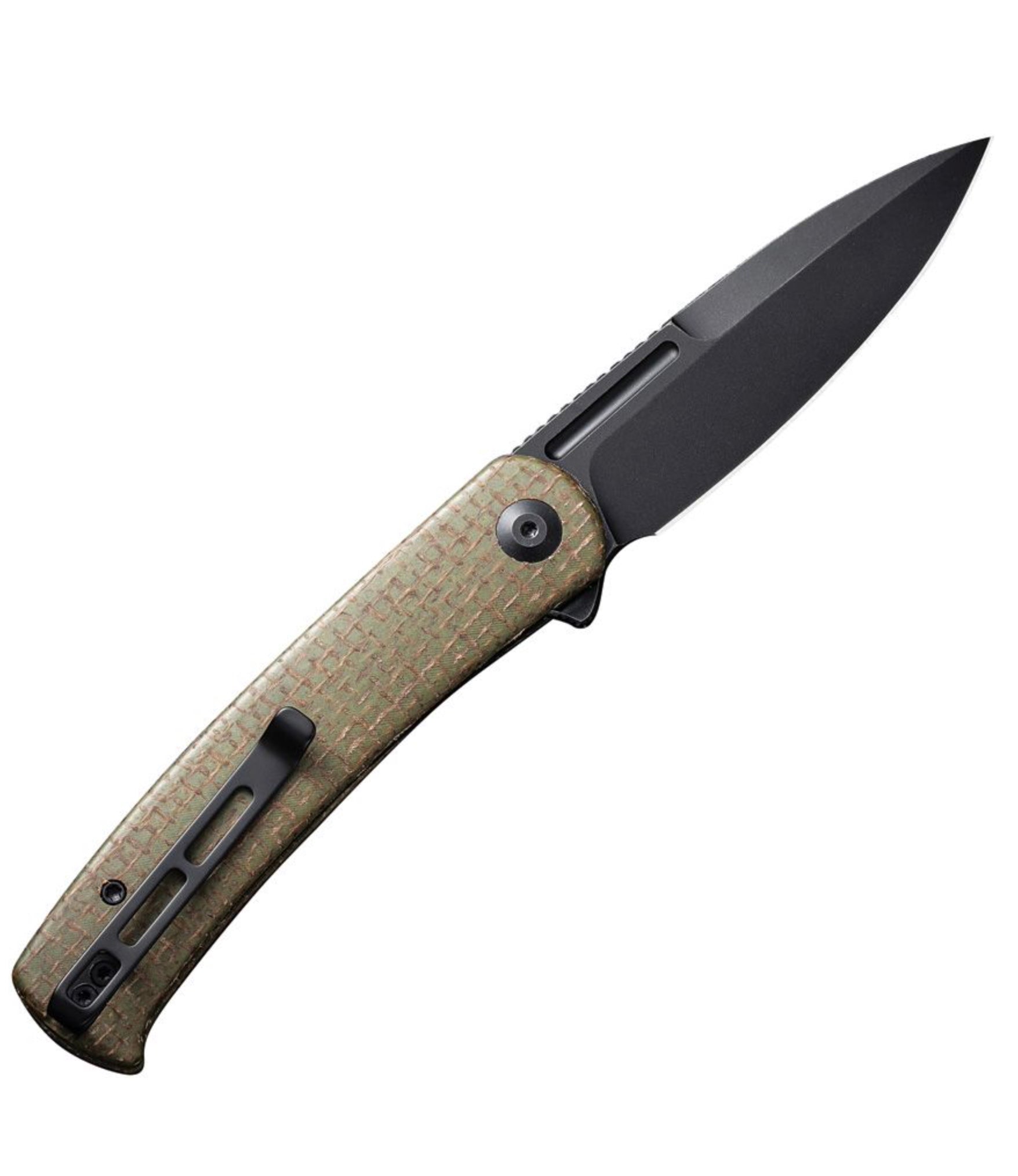 Civivi Caetus Green Burlap Micarta & Black Stonewash 14C28N C21025C3