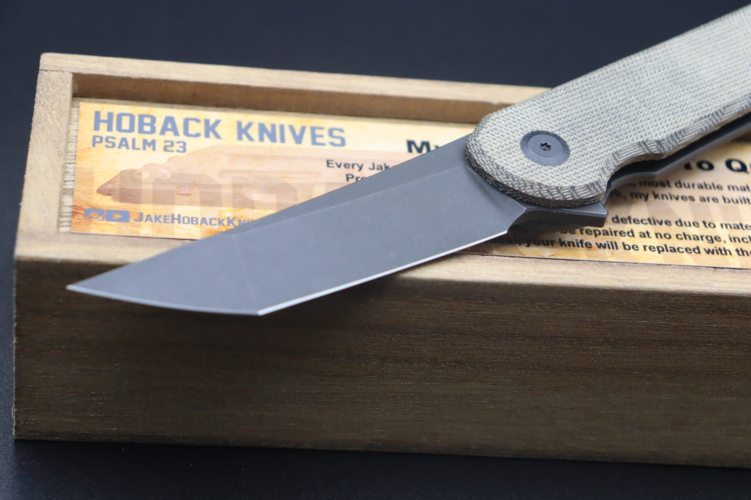 Jake Hoback OD Green Micarta & DLC Radford