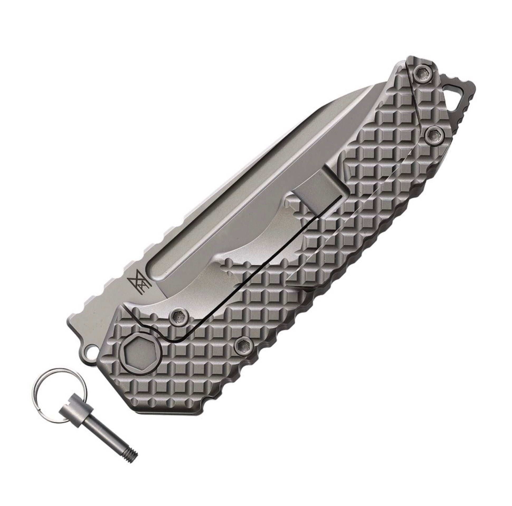 Midgards Messer Hermod Frame Lock Checkered Titanium & CPM-D2