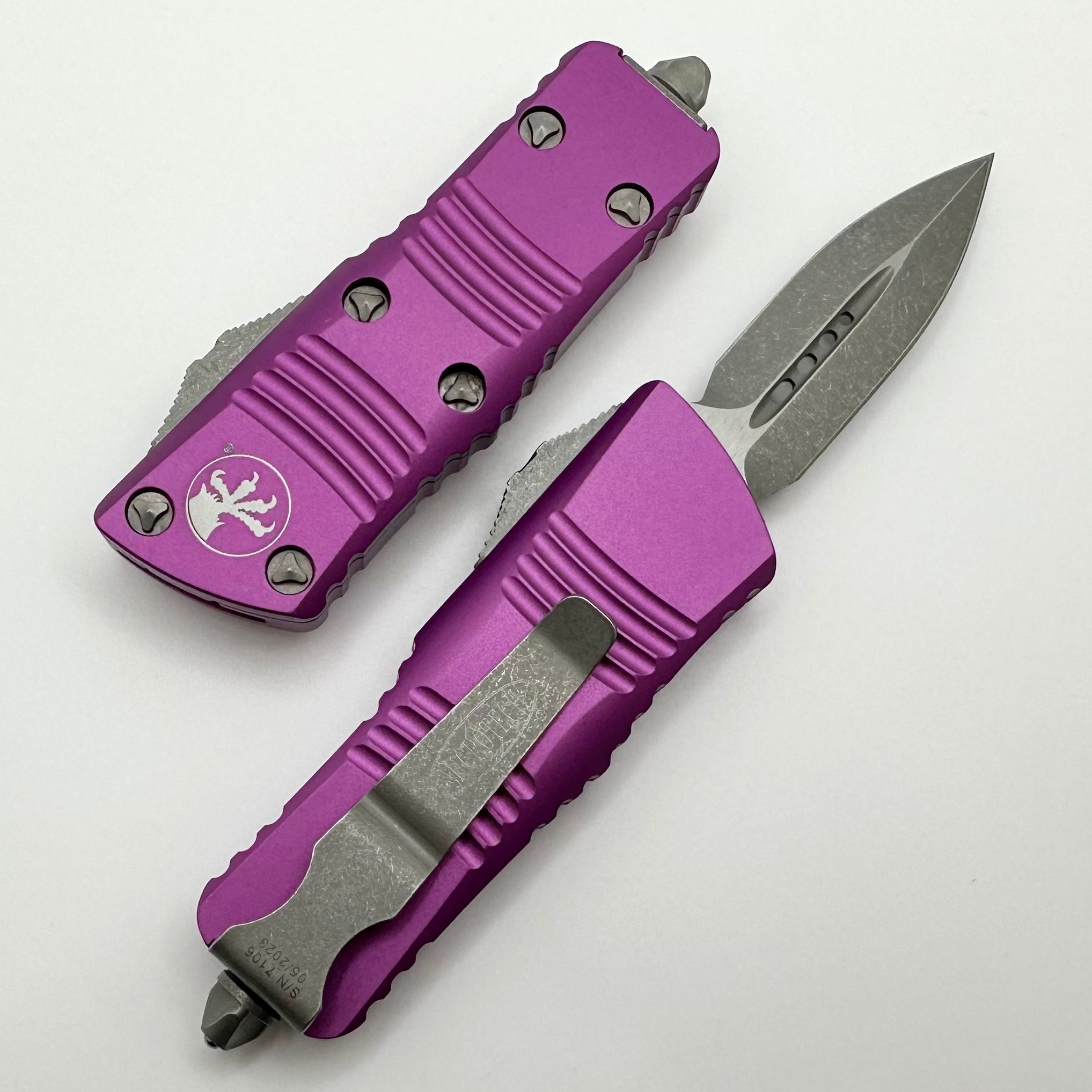 Microtech Troodon Mini Double Edge Apocalyptic Standard & Violet 238-10APVI