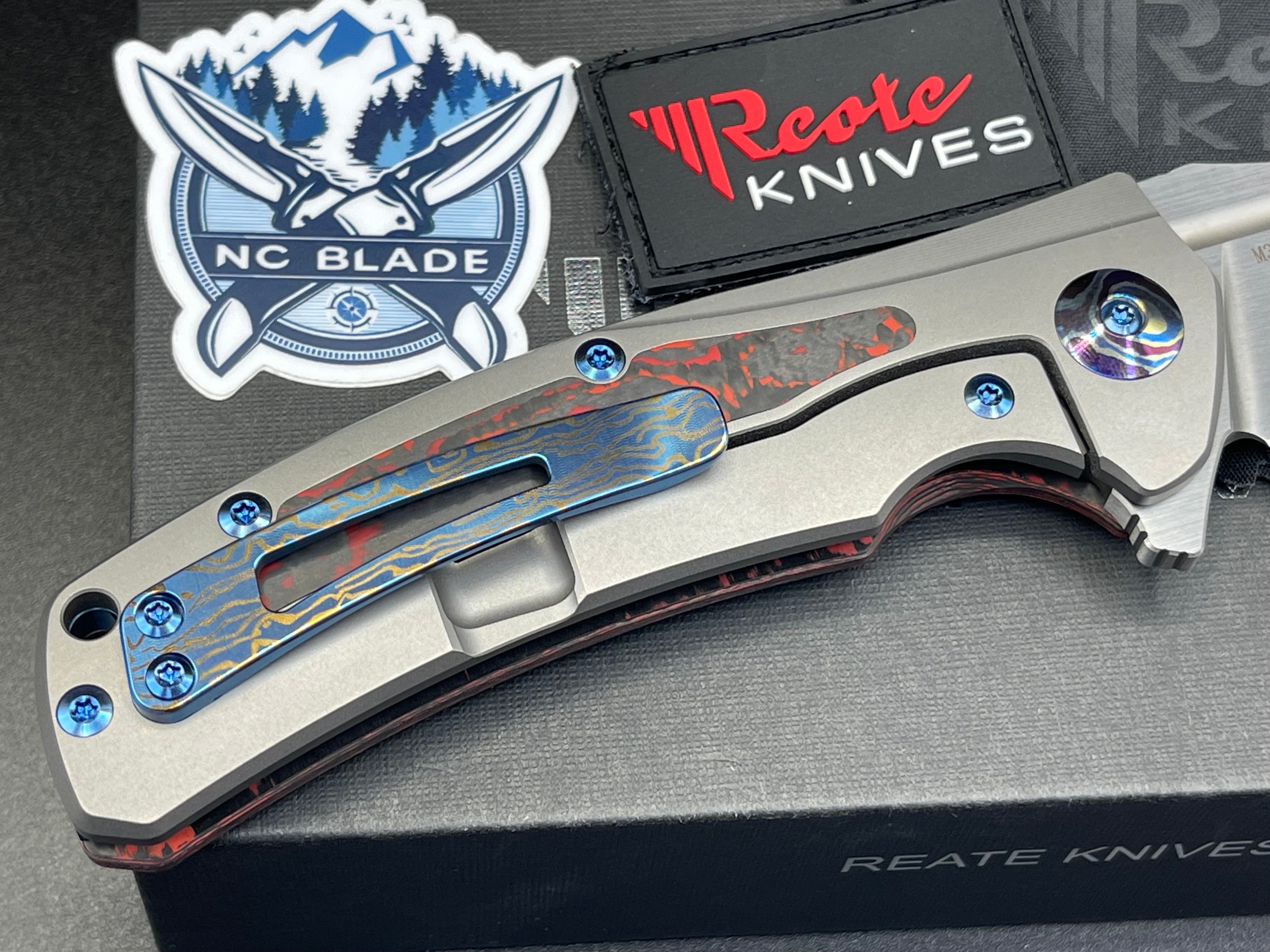 Reate Knives Horizon D Lava Flow Fat Carbon & Chad Nichols MokuTi Exclusive