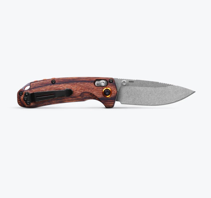 Benchmade North Fork Stabilized Wood Handles & Drop Point CPM-S30V 15032