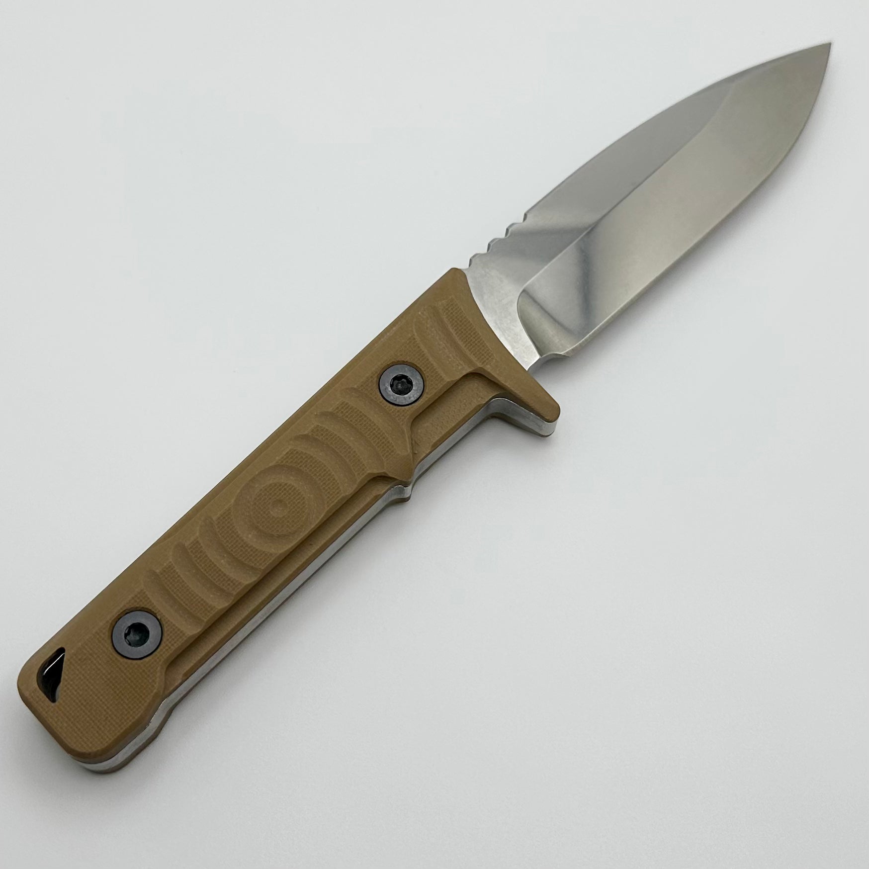 Medford Mizuchi Coyote & Tumbled Polished 20CV Fixed Blade