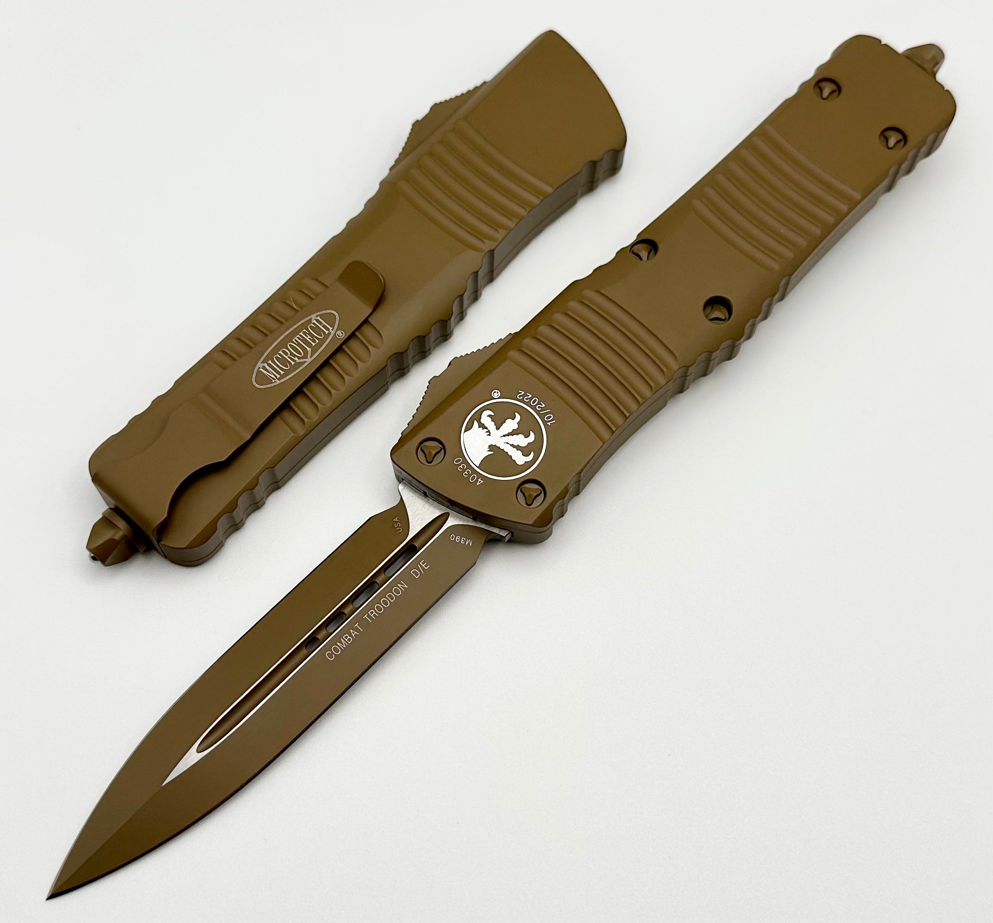 Microtech Combat Troodon Tan Cerakote 142-1CTA