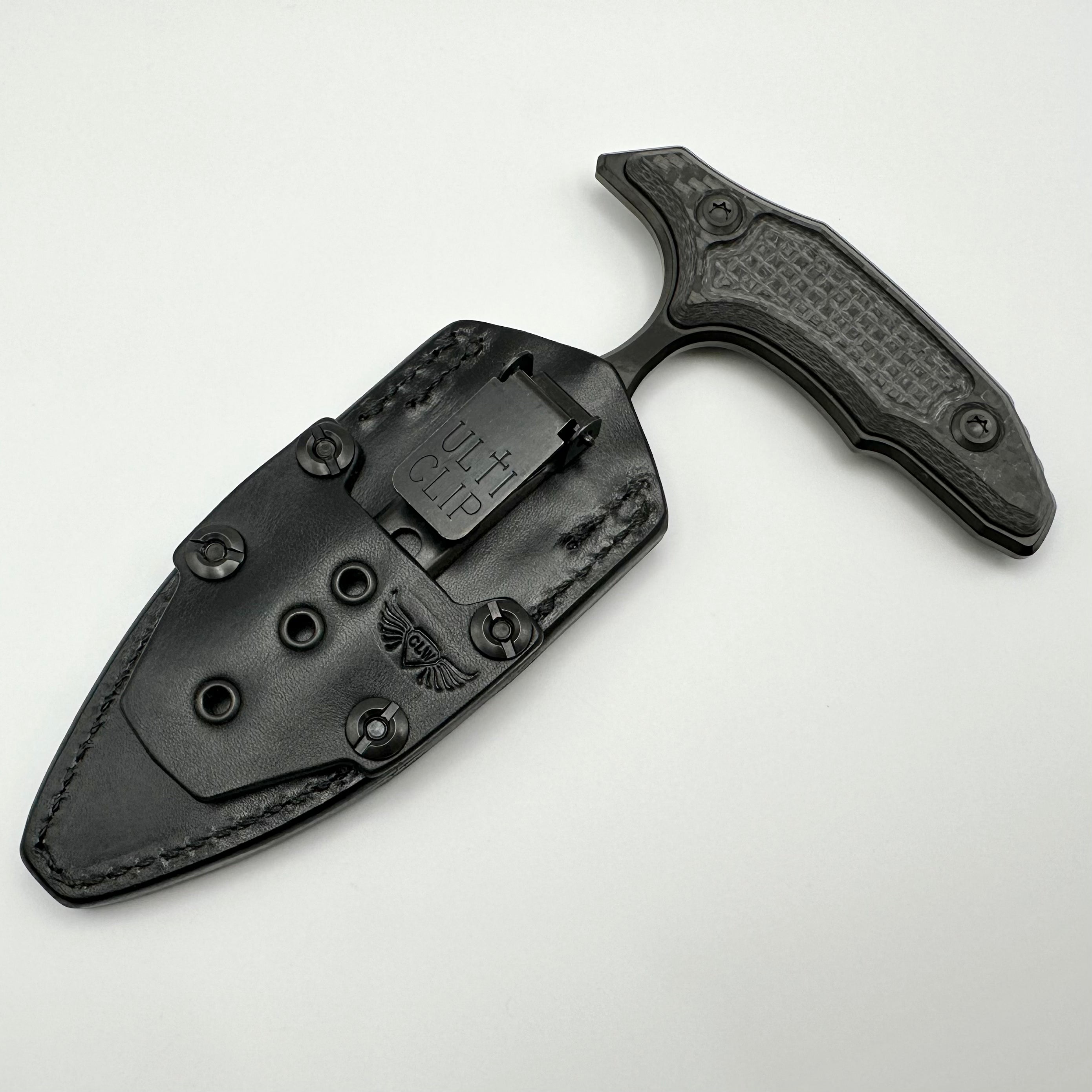 Marfione Custom Knives Hypnotic DLC Stonewash M390 & Carbon Fiber w/ Two Tone Hardware