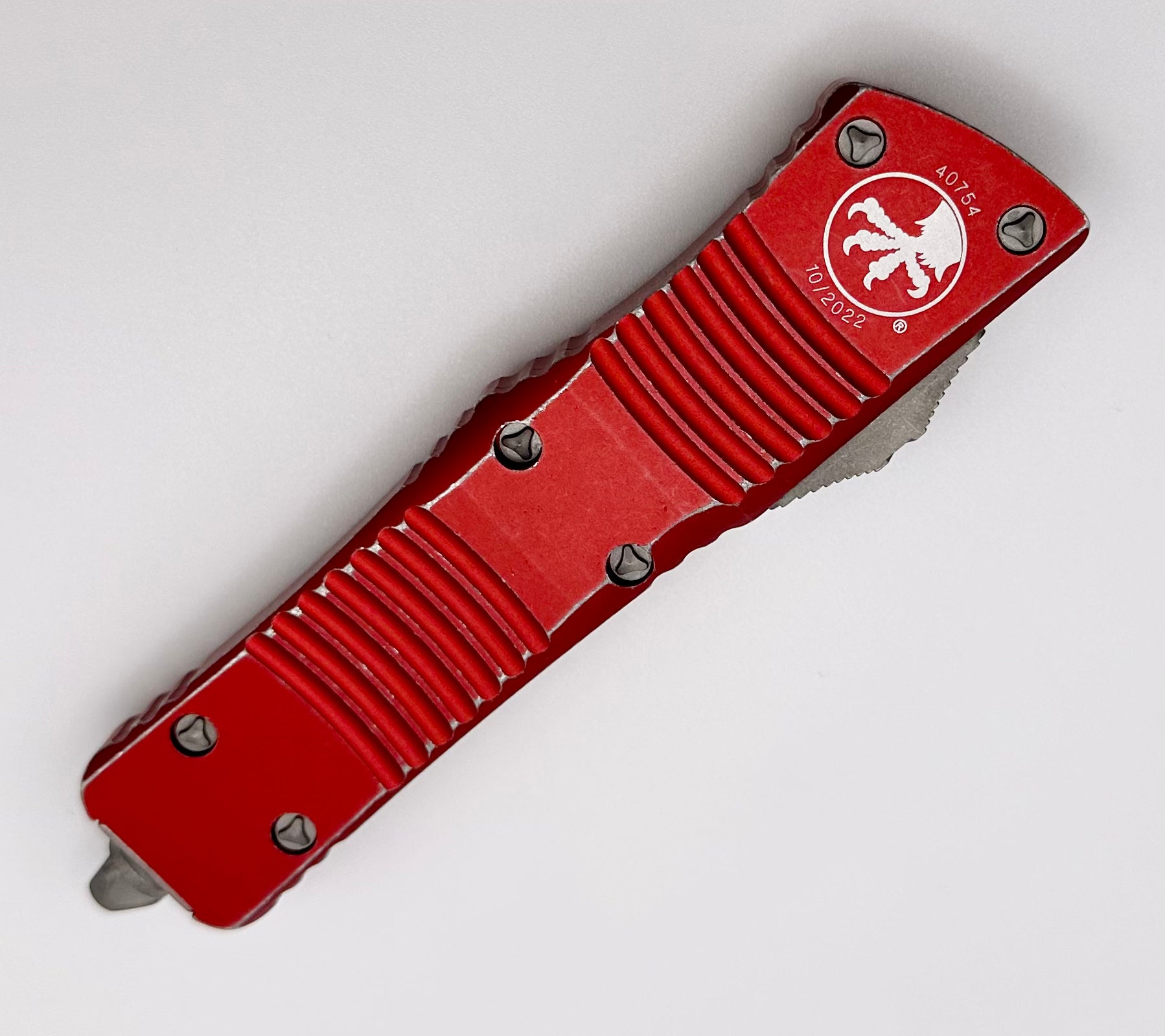 Microtech Combat Troodon Single Edge Apocalyptic & Distressed Red 143-10DRD