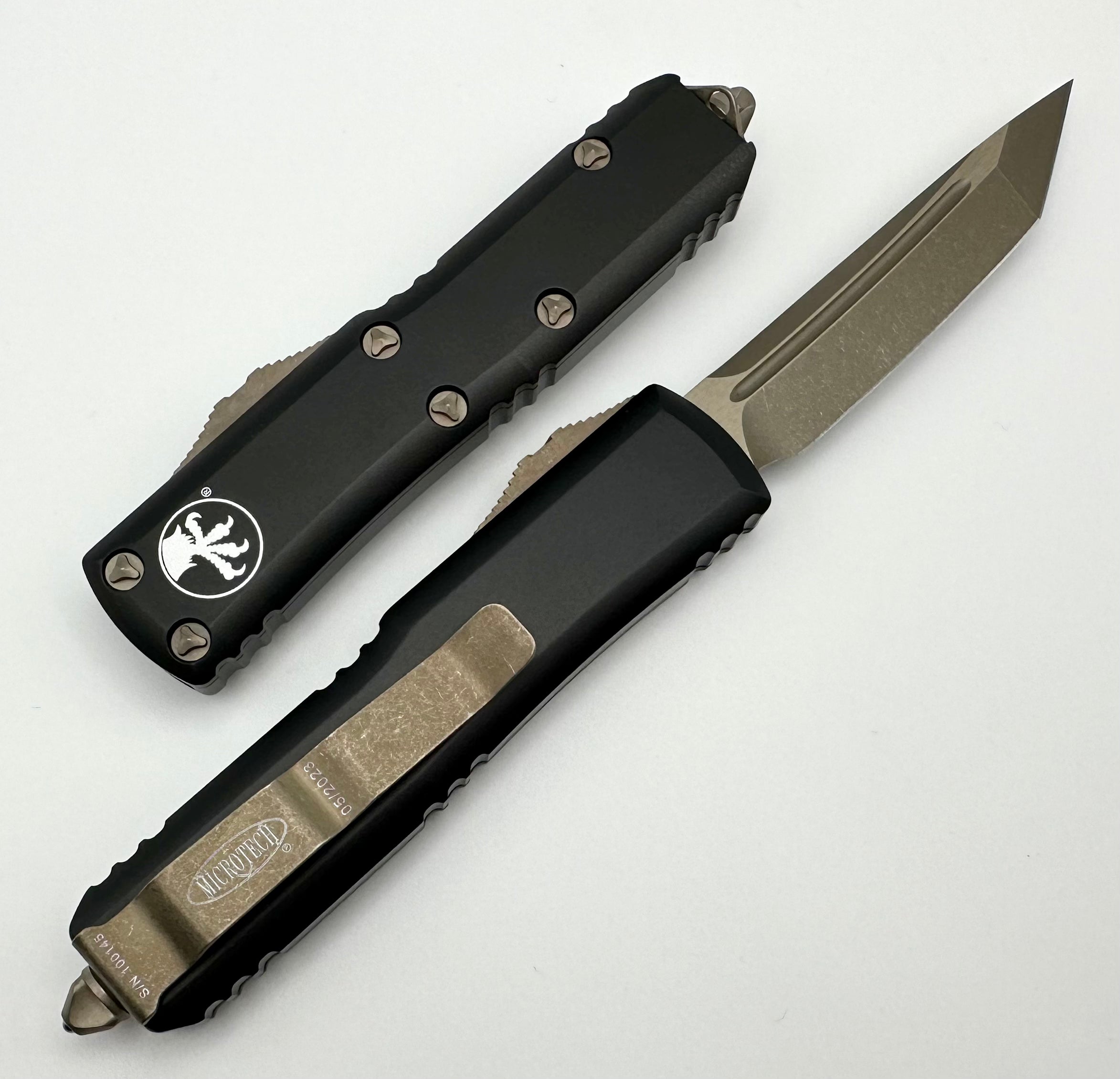 Microtech UTX-85 Apocalyptic Bronze Tanto & Black 233-13AP