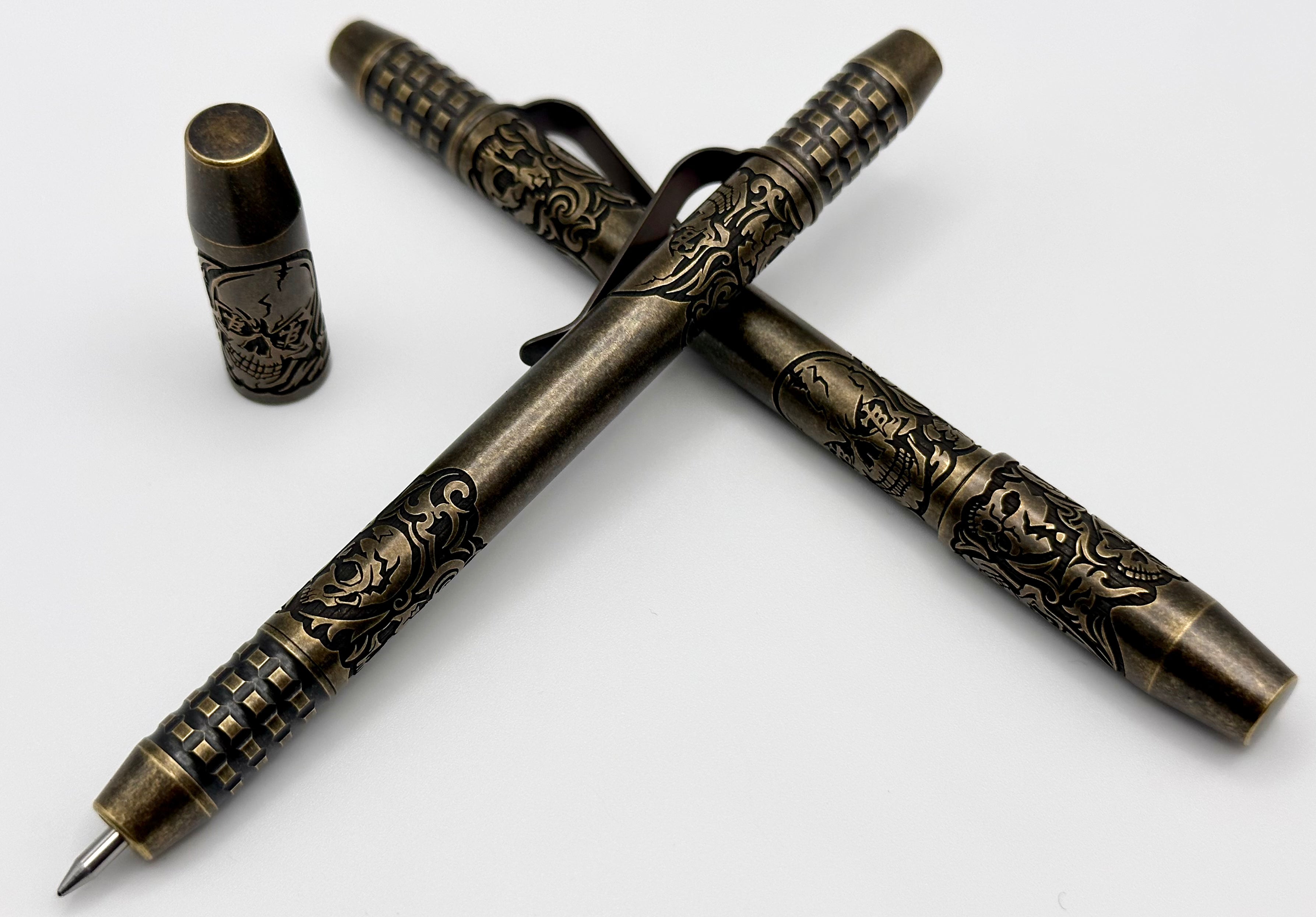 Borka Ti2Design TechLiner Grid Skulls Brass 5 Pen