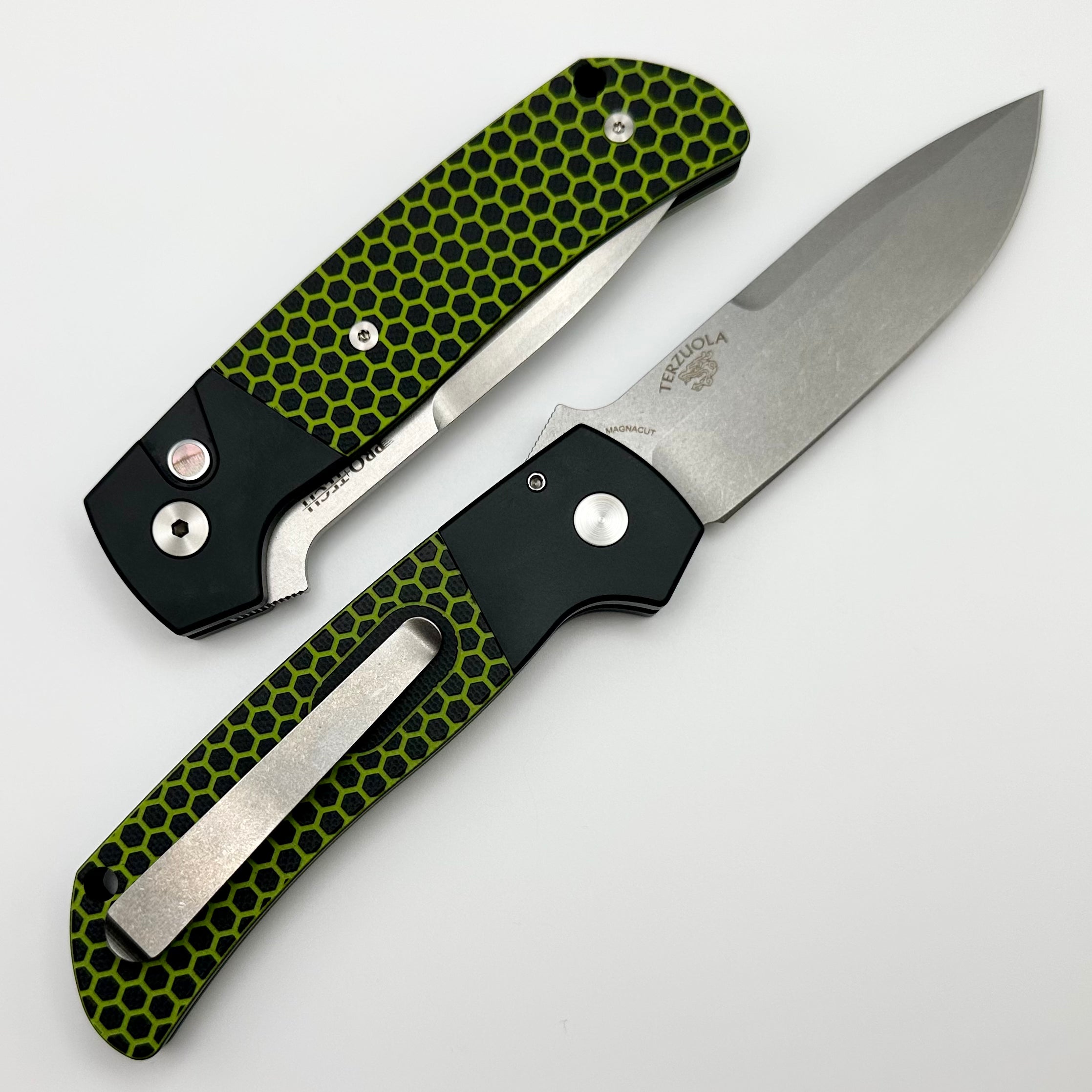 Pro-Tech Terzuola ATCF Aluminum w/ Green/Black Honeycomb G10 Inlays & Stonewash MagnaCut USN 2023 Special