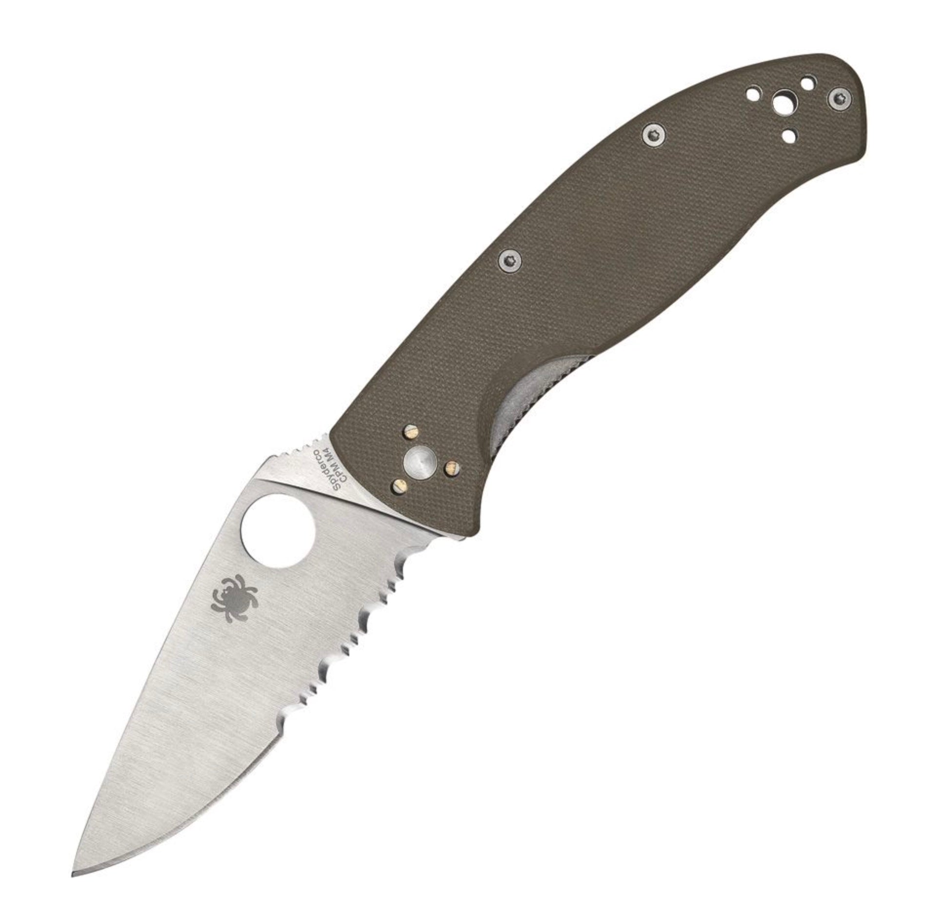 Spyderco Tenacious Brown G-10 & Partial Serrated CPM-M4 C122GBNM4PS