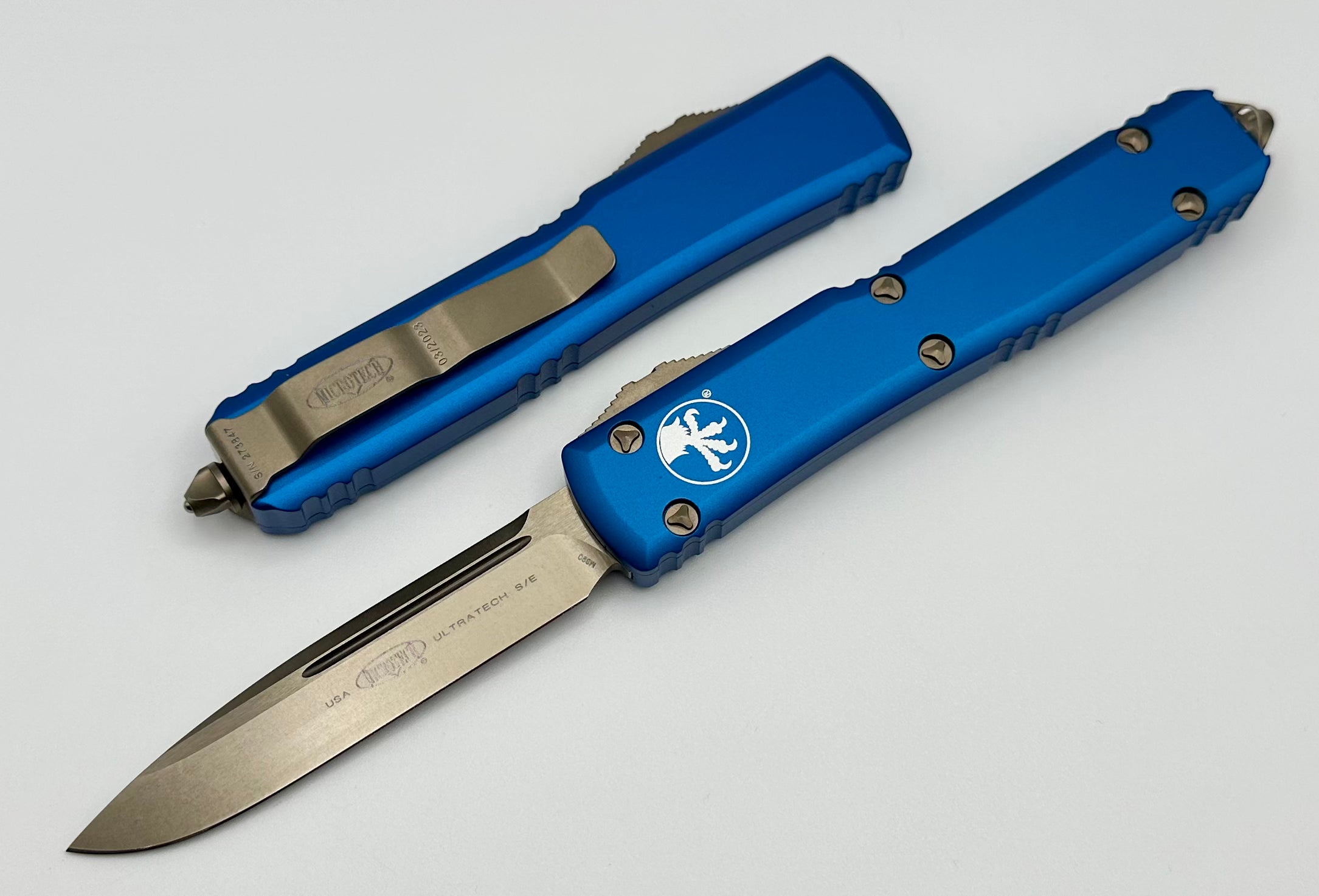 Microtech Ultratech Single Edge Bronze Standard & Blue 121-13BL