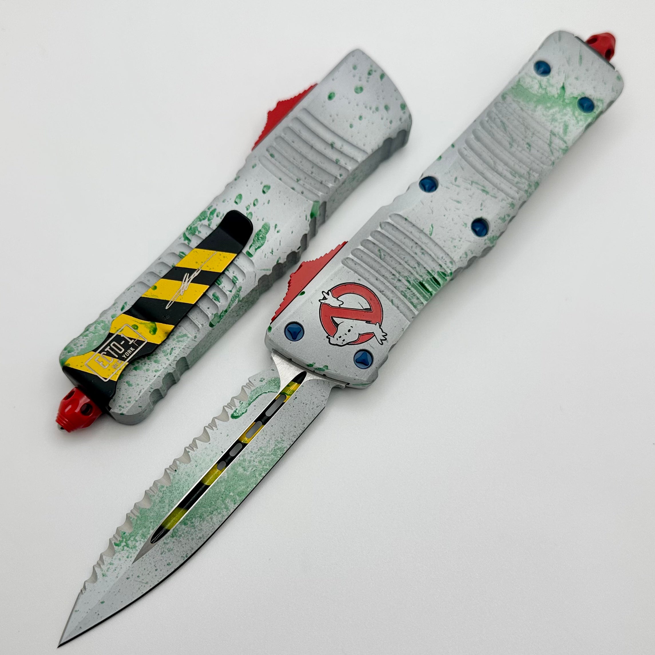 Microtech Combat Troodon Ghost Busters Full Serrated Double Edge Signature Series 142-3GBS ONE PER HOUSEHOLD