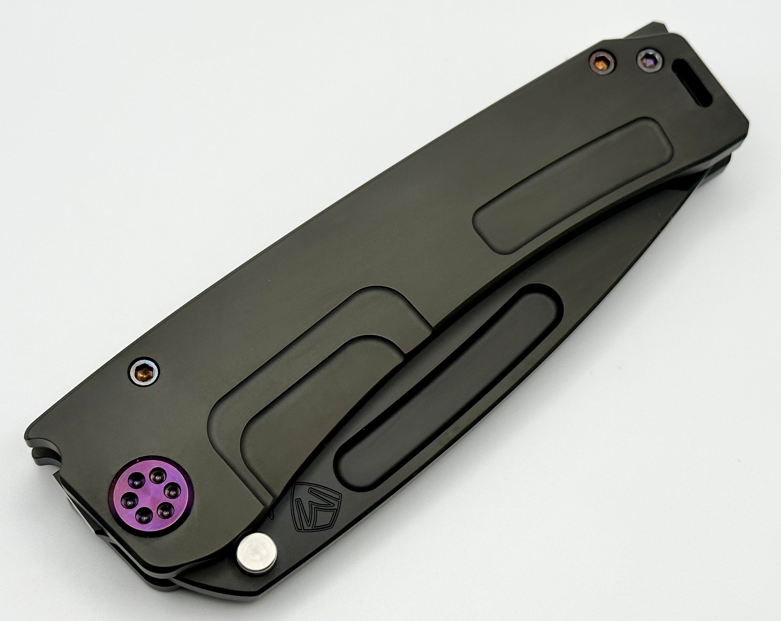 Medford Marauder H Tanto S45 PVD w/ PVD Handles & Violet Hardware/Clip