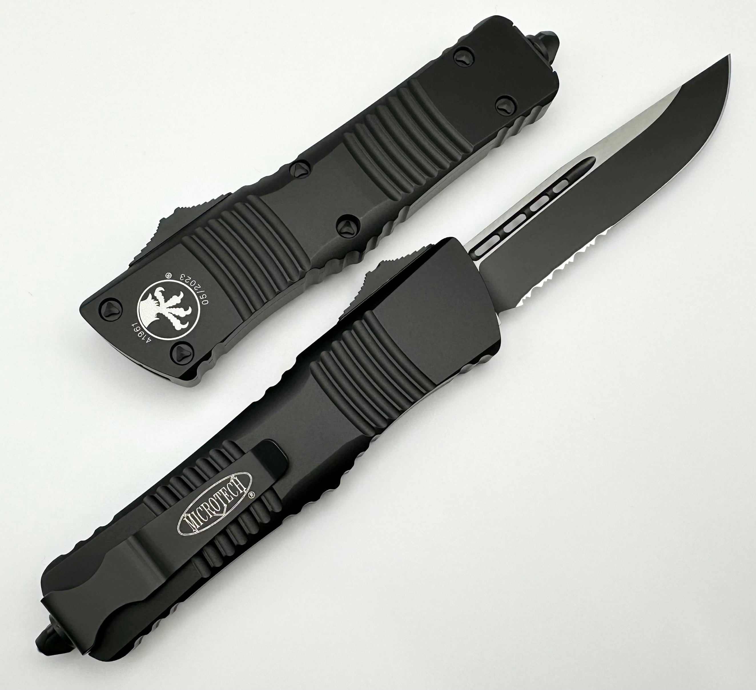 Microtech Combat Troodon Single Edge Tactical Partial Serrated & Black 143-2T