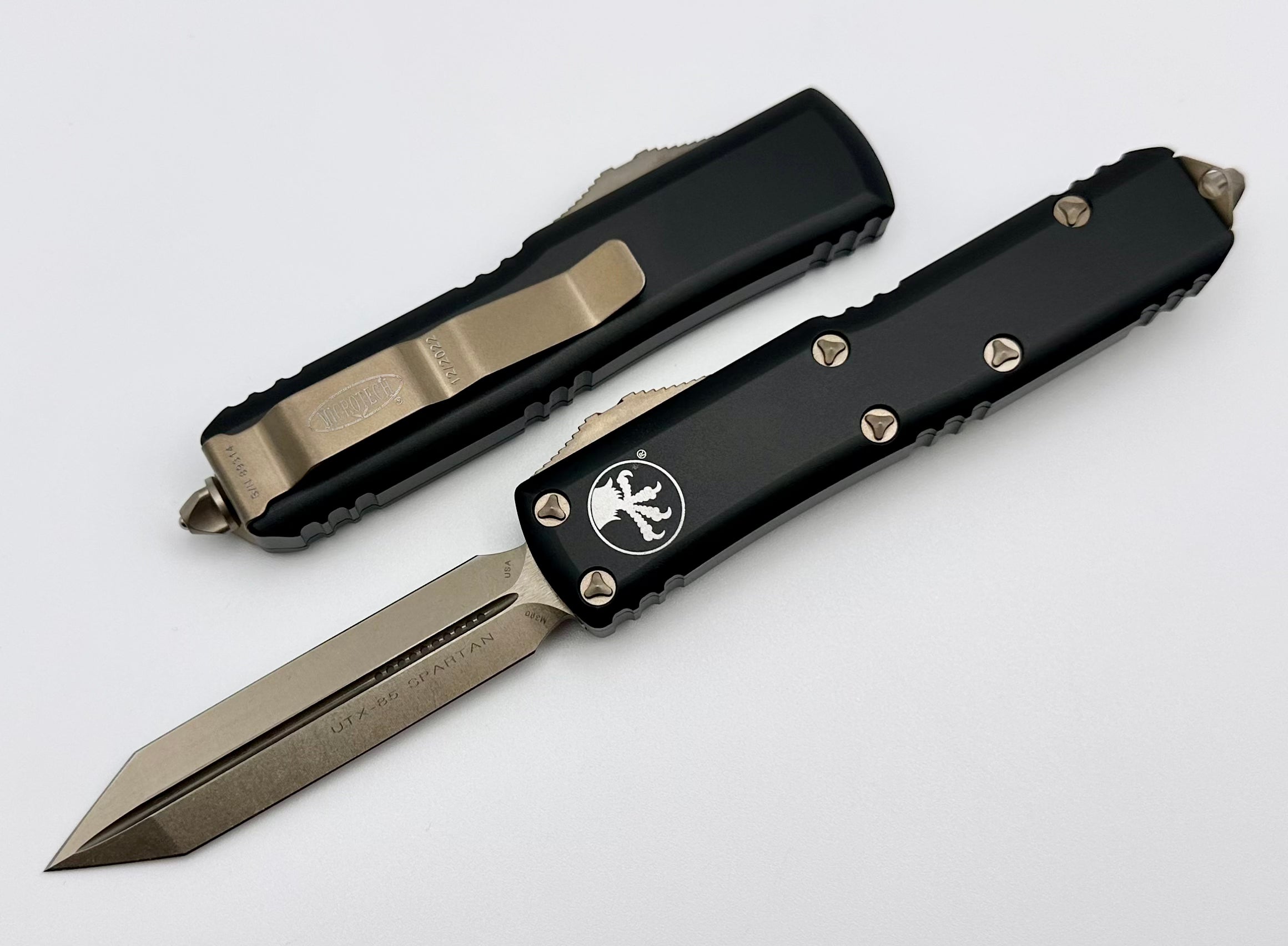 Microtech UTX-85 Spartan Bronze Standard & Black 230-13